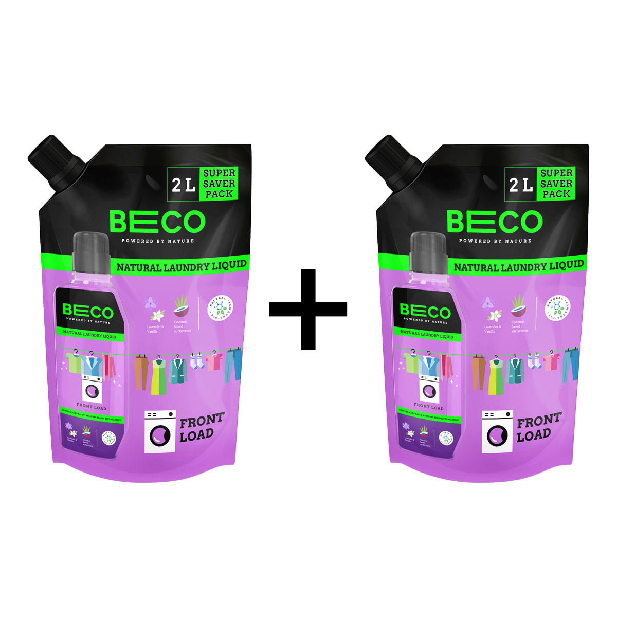 Beco Front Load Laundry Detergent Liquid Refill 2 l X 2 Combo
