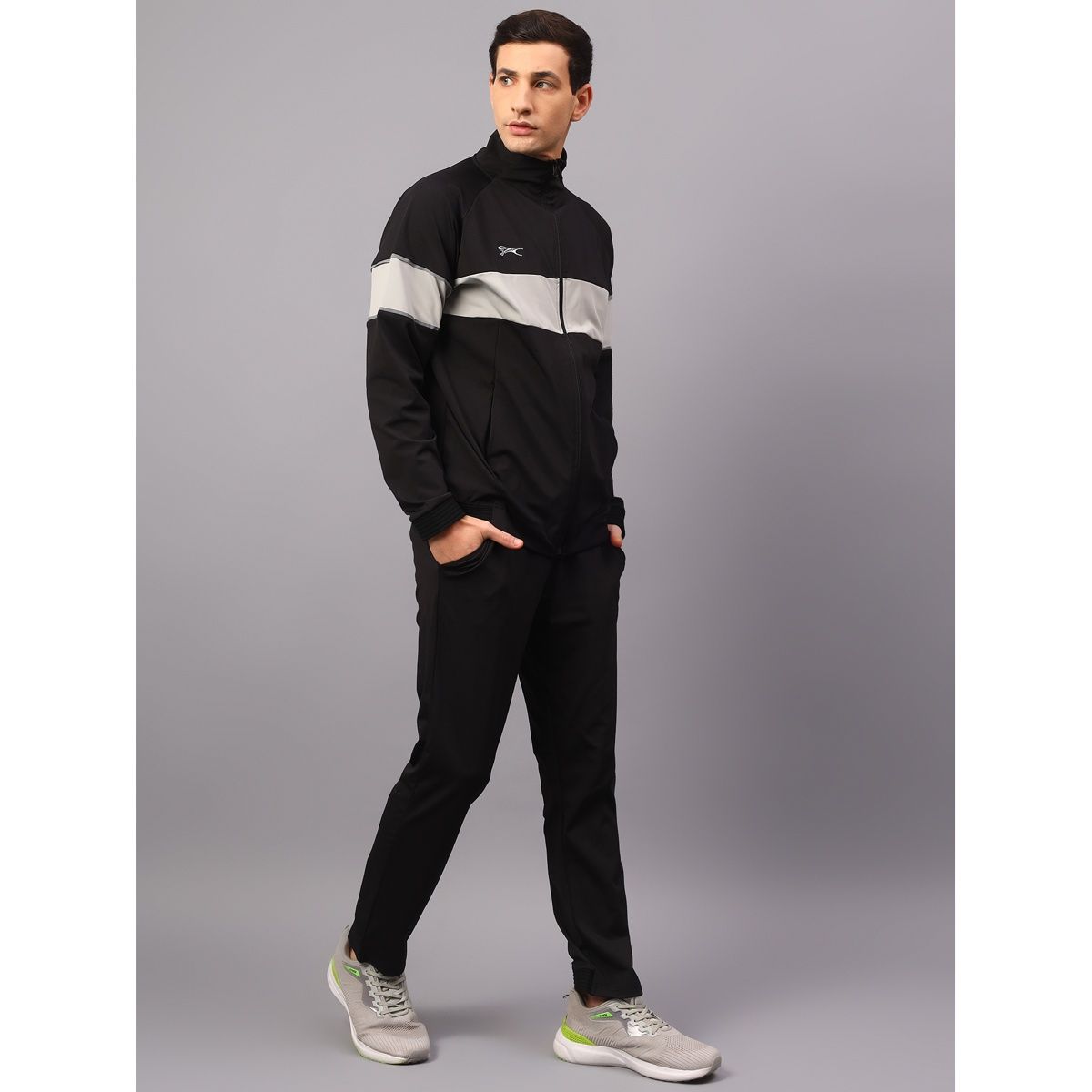 Shiv Naresh Unisex Tracksuit | SNTSW101M | Black - S