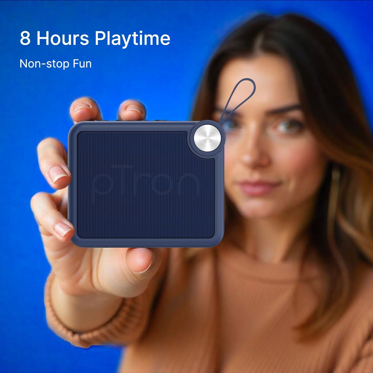 pTron Musicbot Pop V2 7W Mini Bluetooth Speaker with Pristine Sound & 8 Hours Playtime | Blue