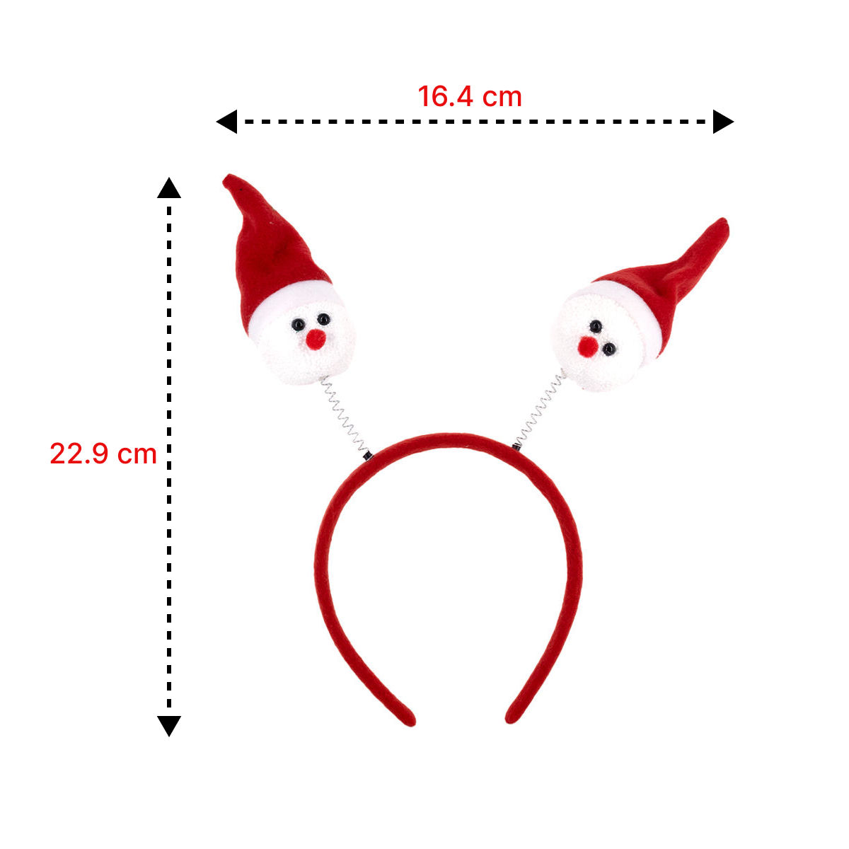 Gullak Christmas Snowman With Red Cap Hairband Assorted
