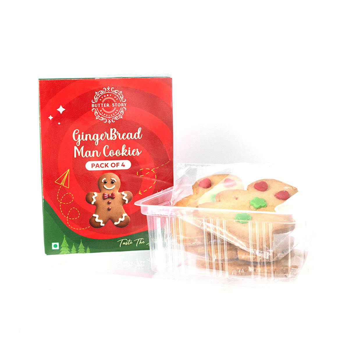 Butter Story gingerbread Man Cookies (Eggless / Veg)