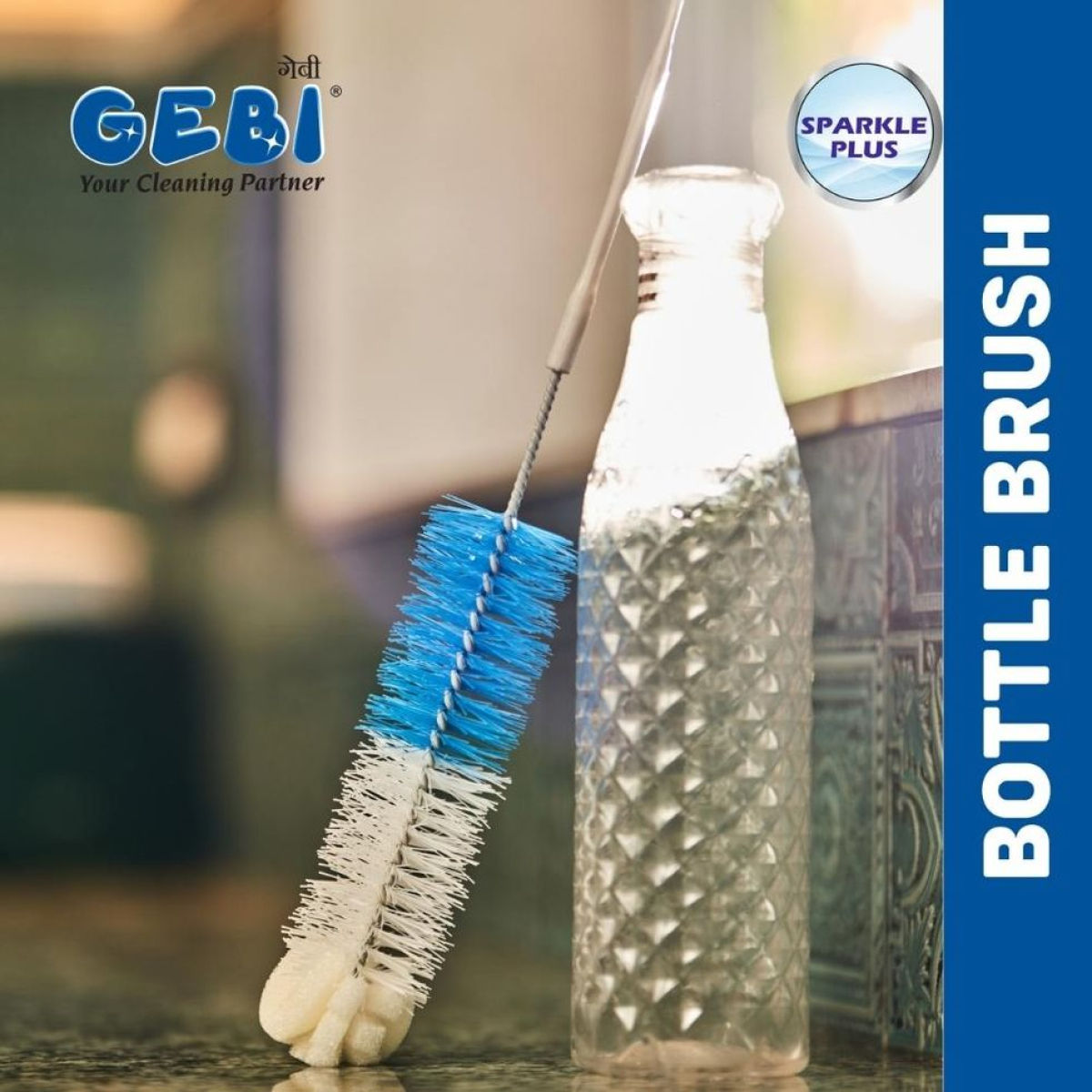Gebi Sparkle Plus Bottle Brush With Sponge