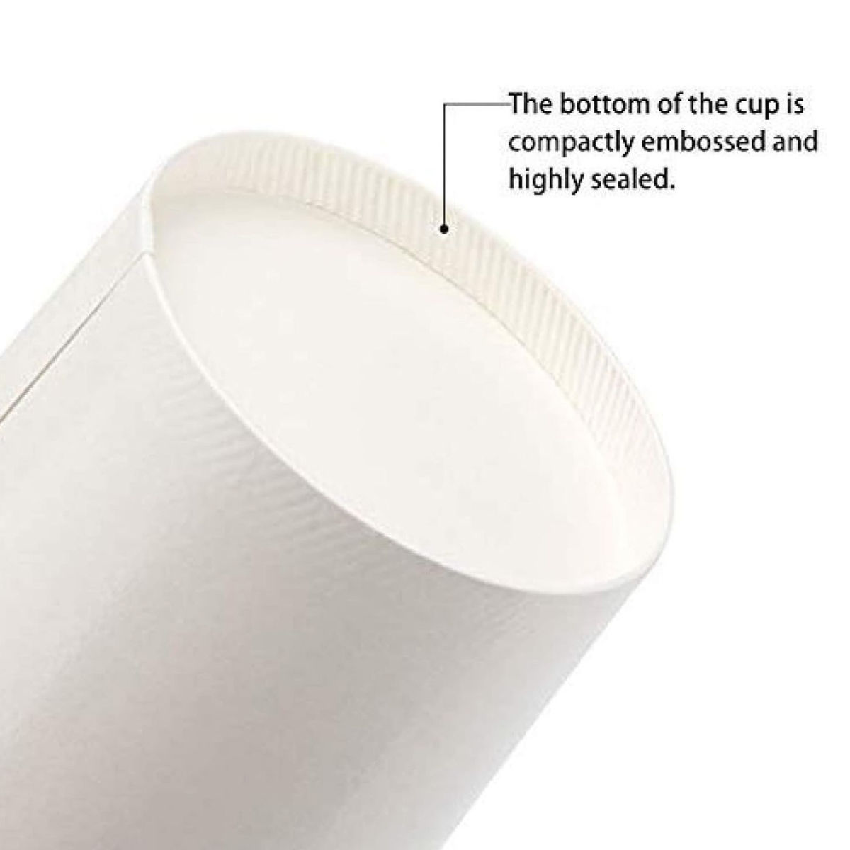 Tempware Disposable White Paper Container Without Lid | 500 ml | Set Of 25