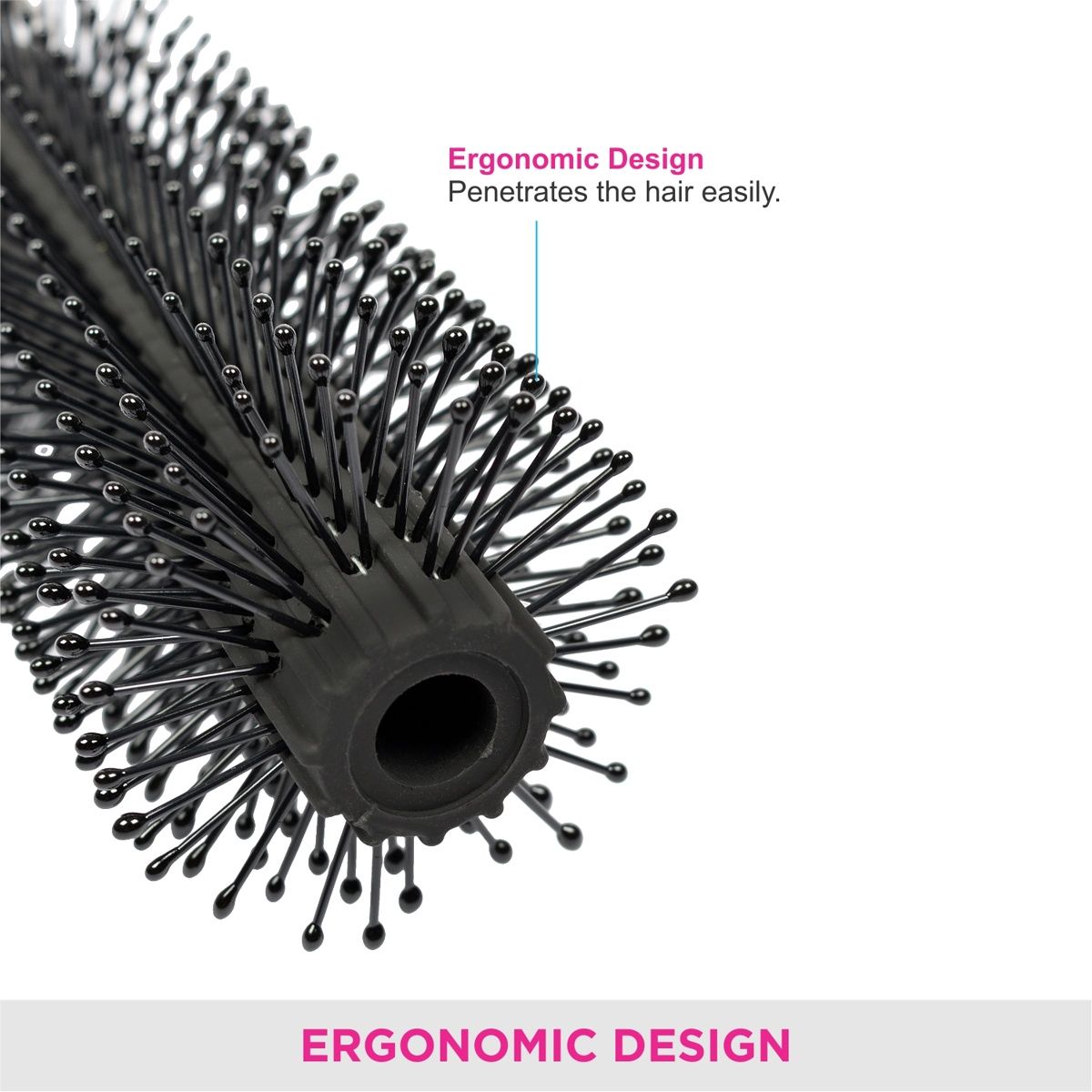 VEGA Round Hair Brush for Adding Curls| Volume and Waves in Hair |E14-RB