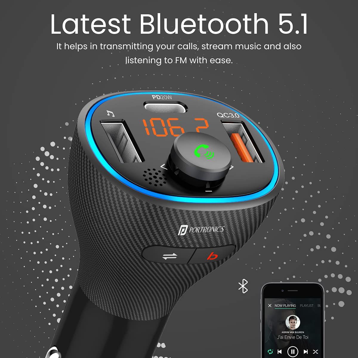 Portronics Auto 15 Smart Audio Connector