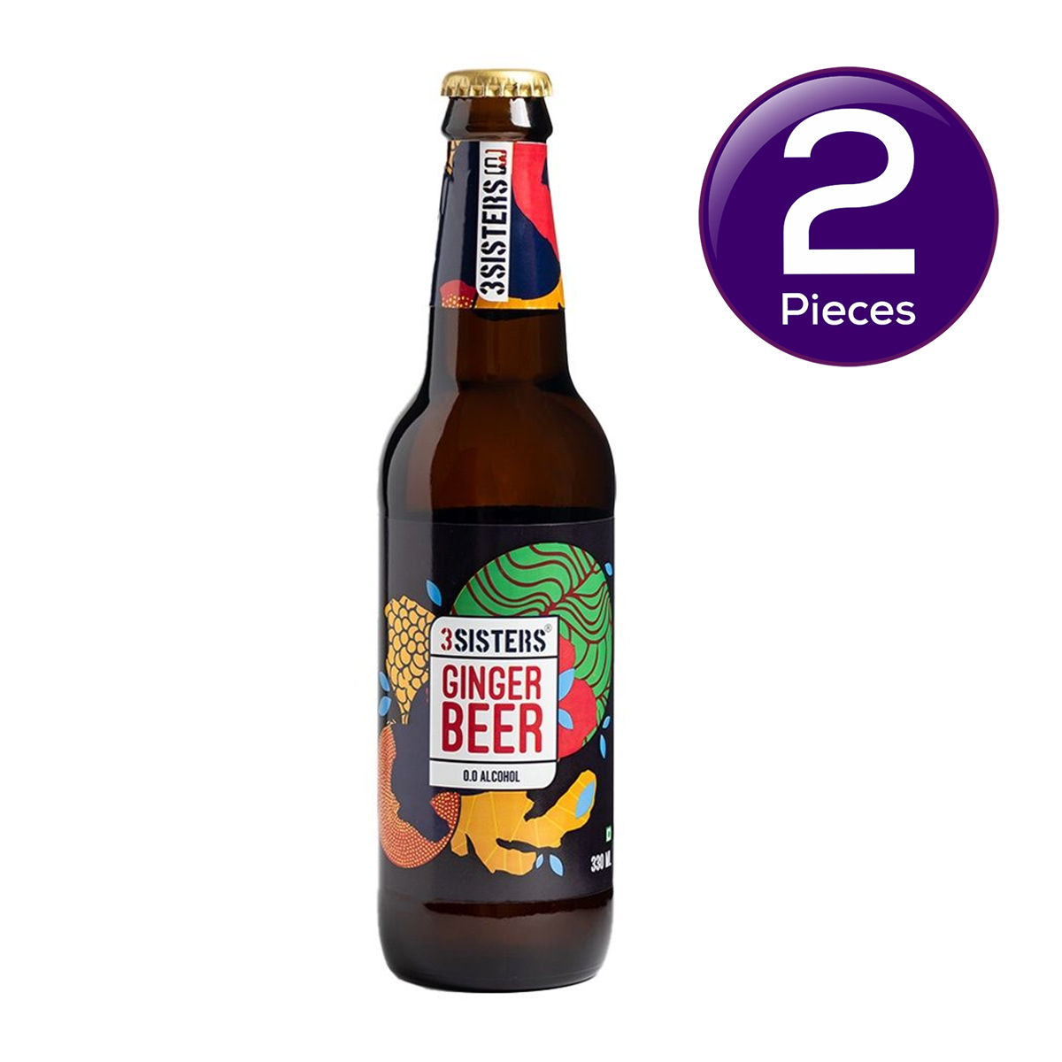 3 Sisters Non Alcoholic Beer - Ginger Flavour 330 ml X 2 Combo