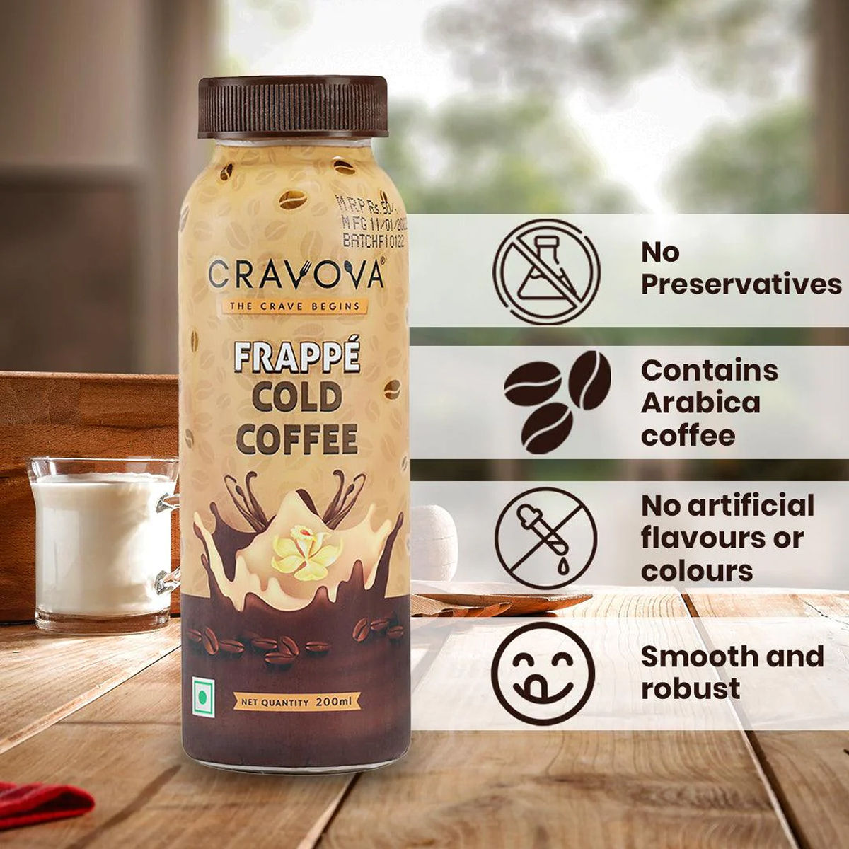 Cravova Frappe Cold Coffee 200 ml Combo
