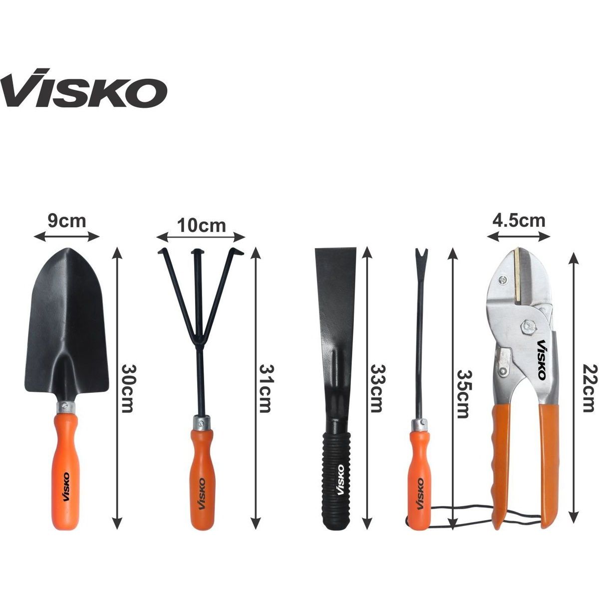 Visko 531 Garden Tools Set With 5 pcs Garden Tool Kit | 5 Tools
