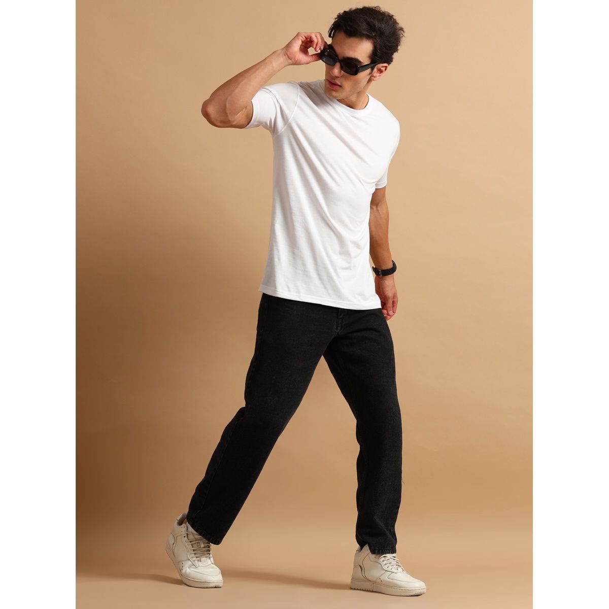 Bushirt Men's Solid T-shirt | White - M