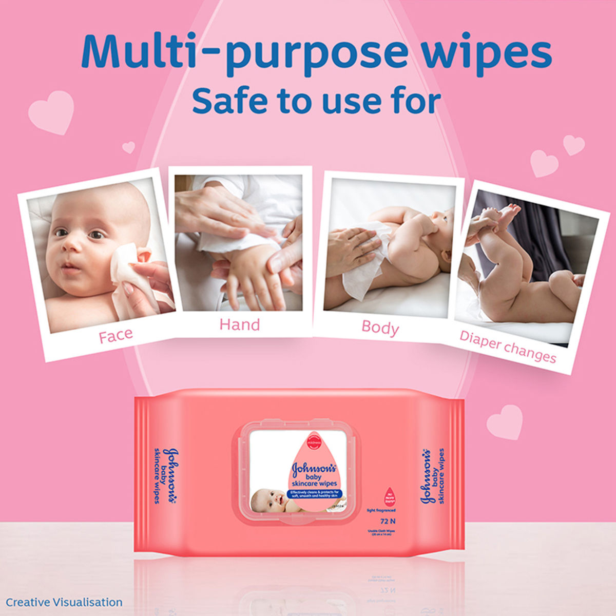 Johnson's Baby Skincare Wipes For Kids | White | 0 - 2 years