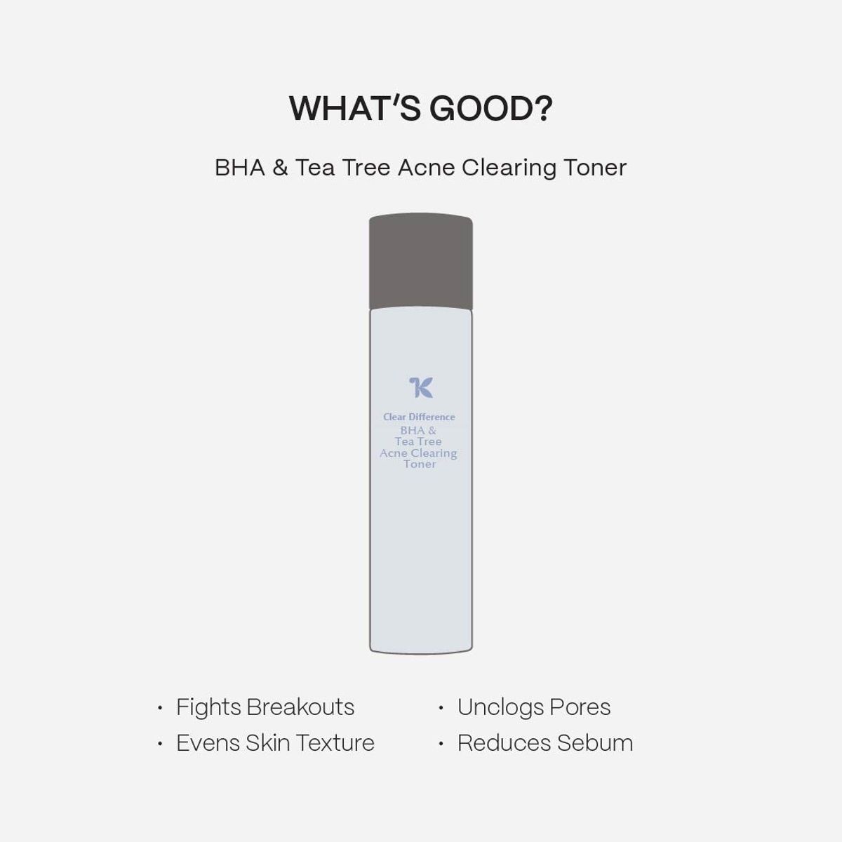Truekind BHA & Tea Tree Acne Clearing Toner Essence