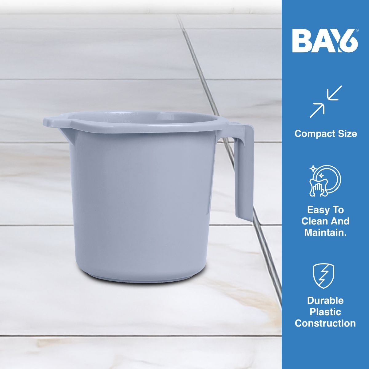 BAY6 Royce Bath Mug 1 L - Grey
