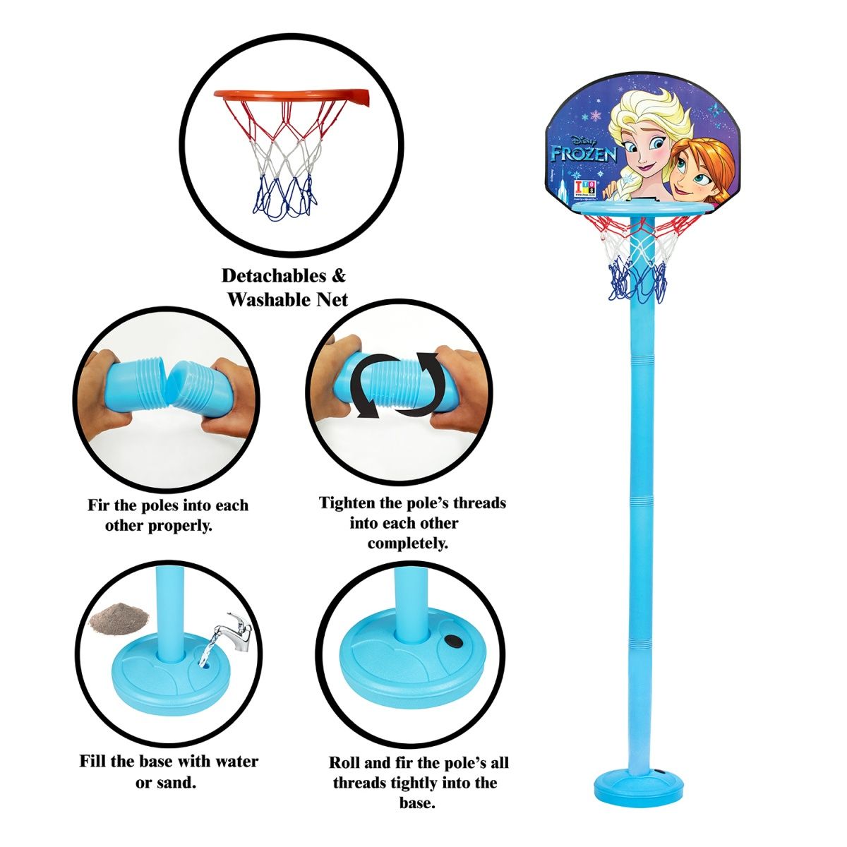 Itoys Shooting Champ Basketball Set-frozen (Colour May Vary)