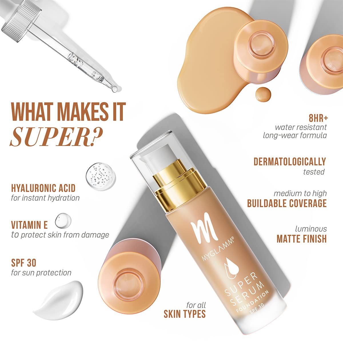 MyGlamm Super Serum Foundation - 103W Creme