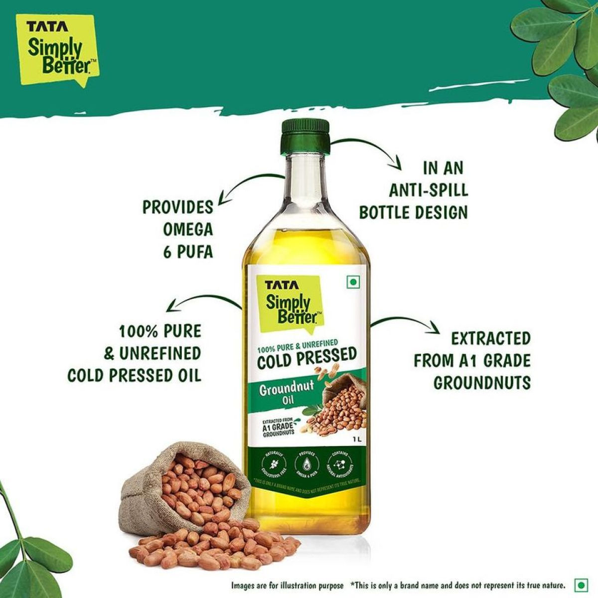 Tata Simply Cold Pressed Groundnut/ Peanut Oil