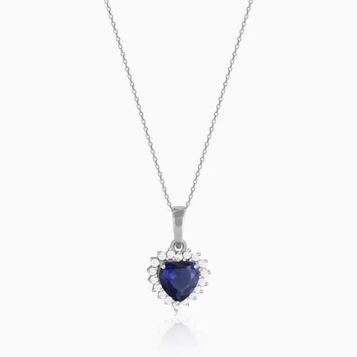 Giva Silver Heart Of The Ocean Pendant With Link Chain