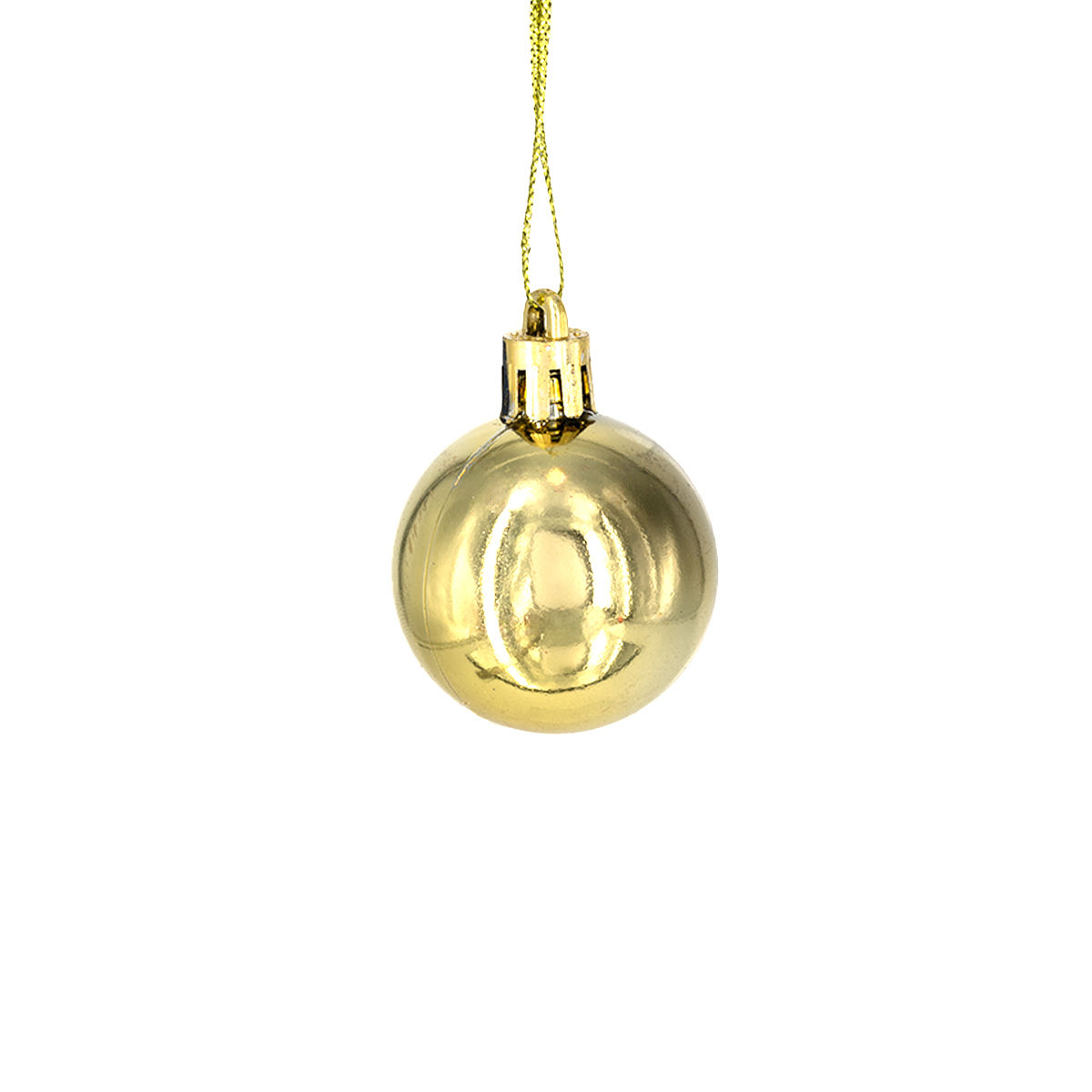 Gullak 3 cm 12 pcs Shiny+Matt Ball In Pvc Box Gold