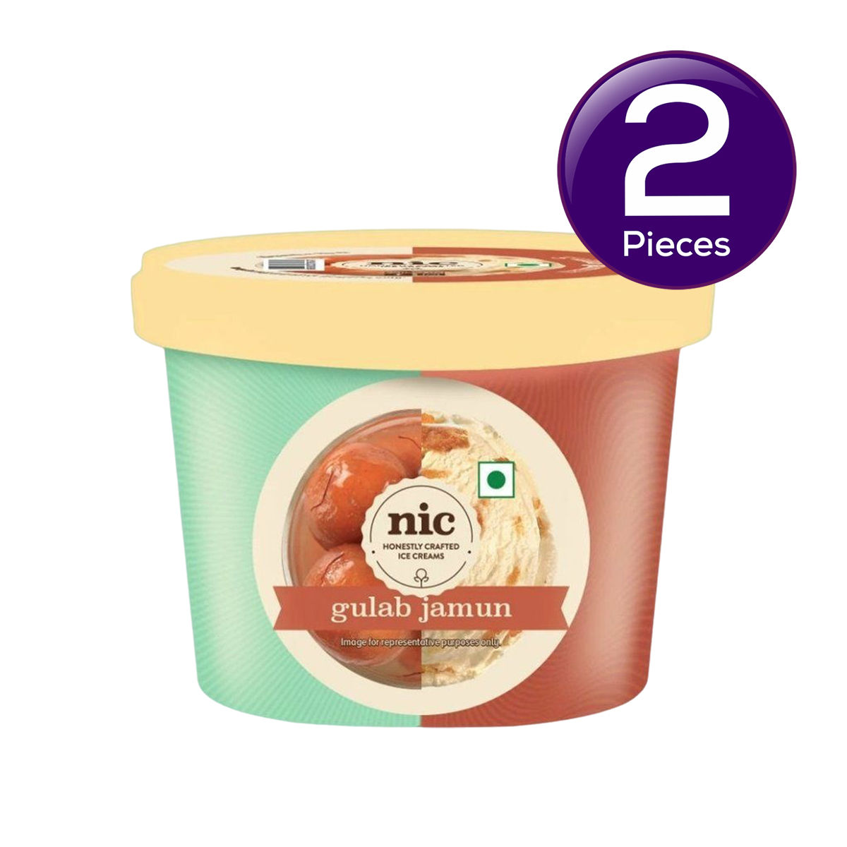 Nic Gulab Jamun Icecream Cup 100 ml X 2 Combo