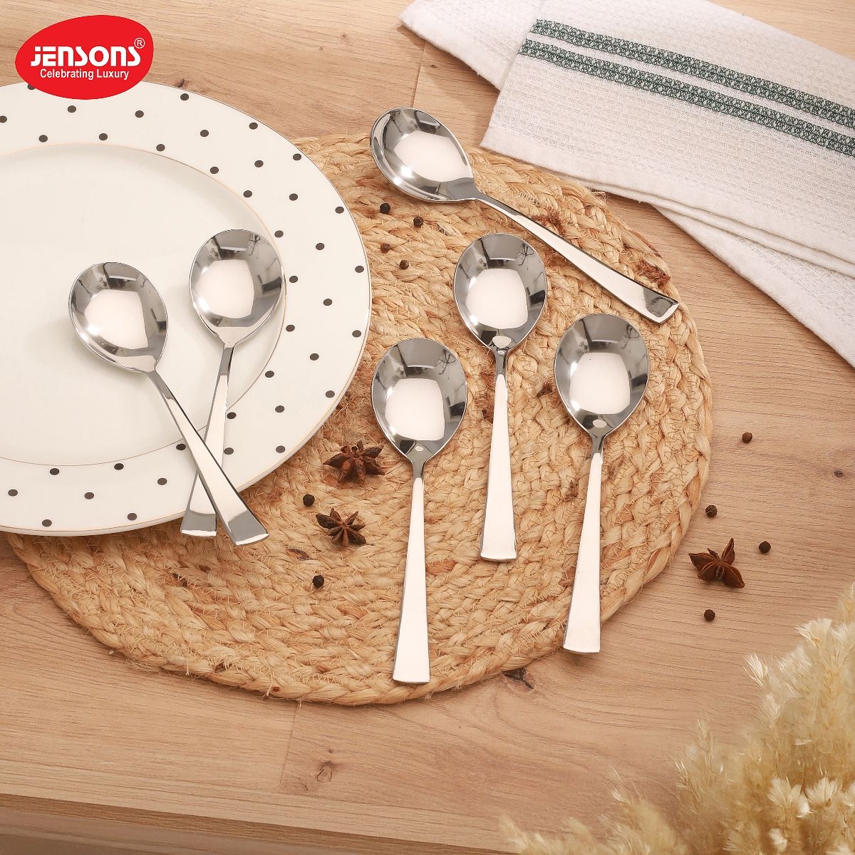 Jensons Flow Baby Soup Spoon Set of 6