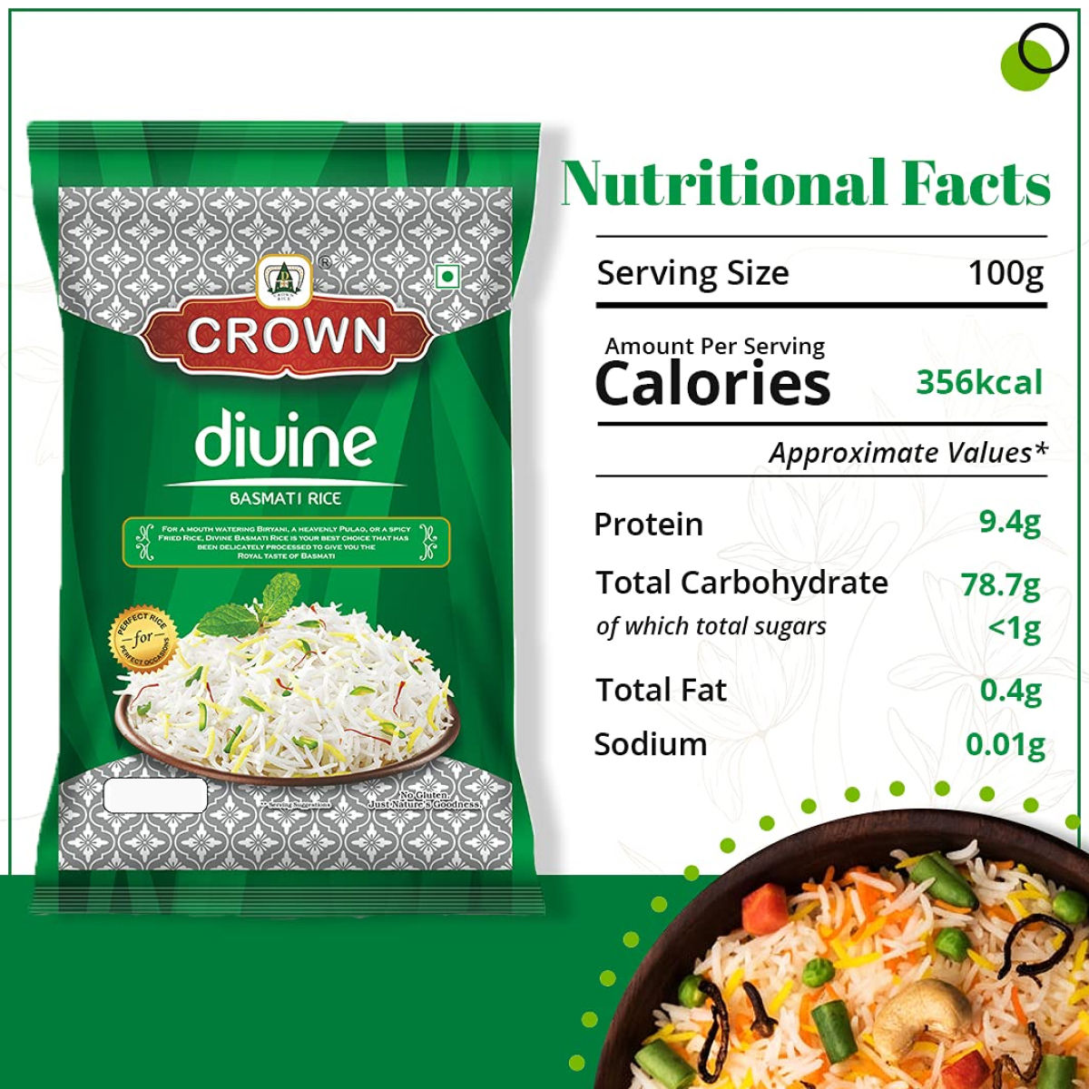 Crown Divine Basmati Rice (XL)