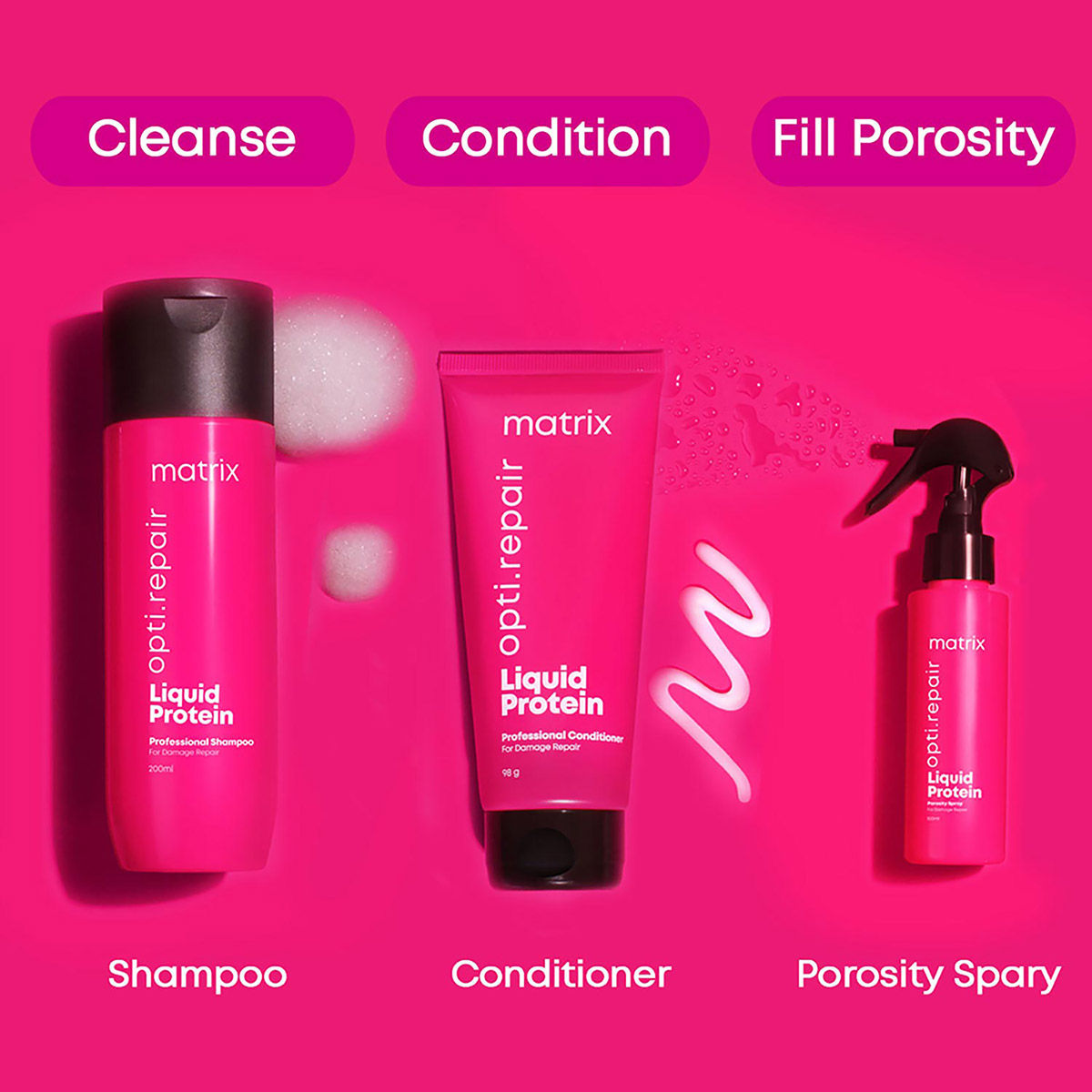 Matrix Opti Repair Shampoo (200ml) & Matrix Opti Repair Conditioner (98ml) Combo