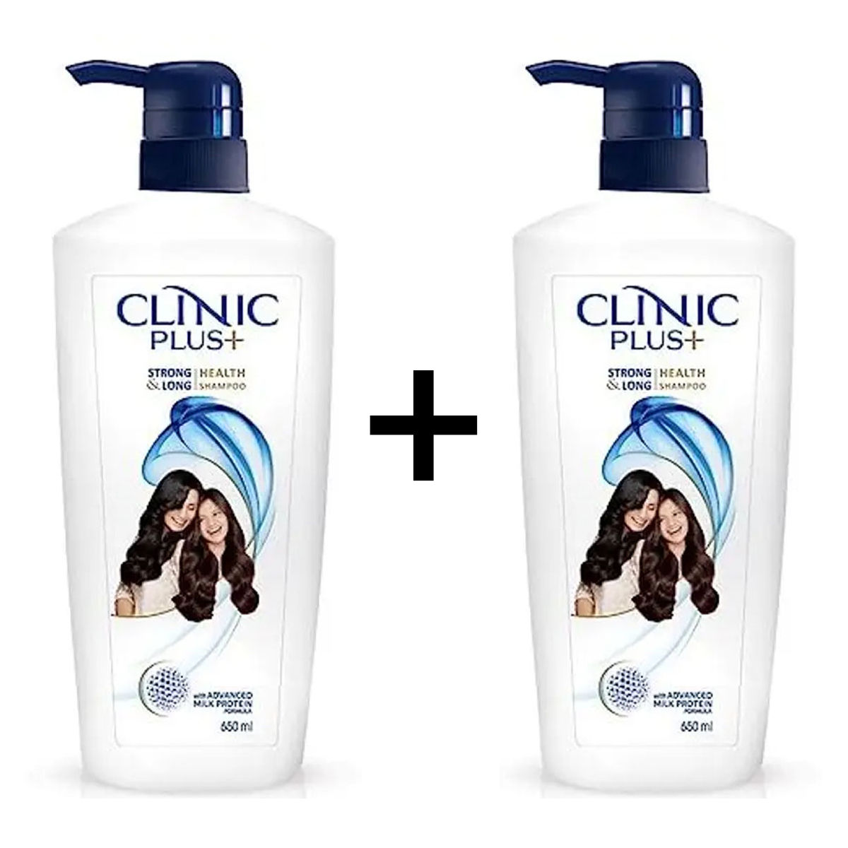 Clinic Plus Strong & Long Shampoo with Milk Proteins and Multivitamins 650 ml X 2 Combo