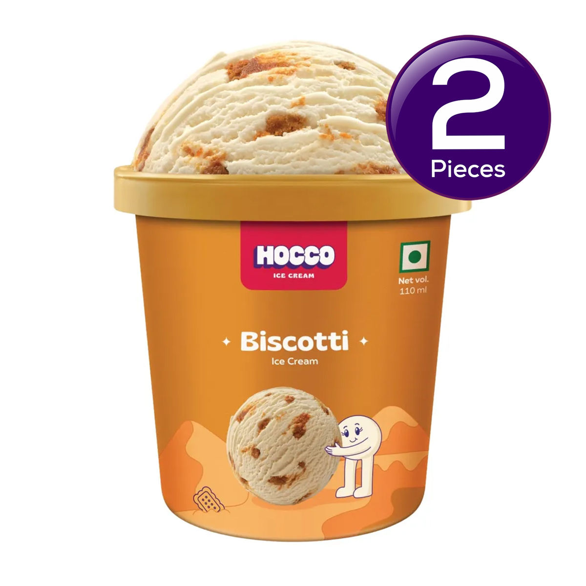 Hocco Biscotti Jumbo Ice Cream Cup 110 ml Combo