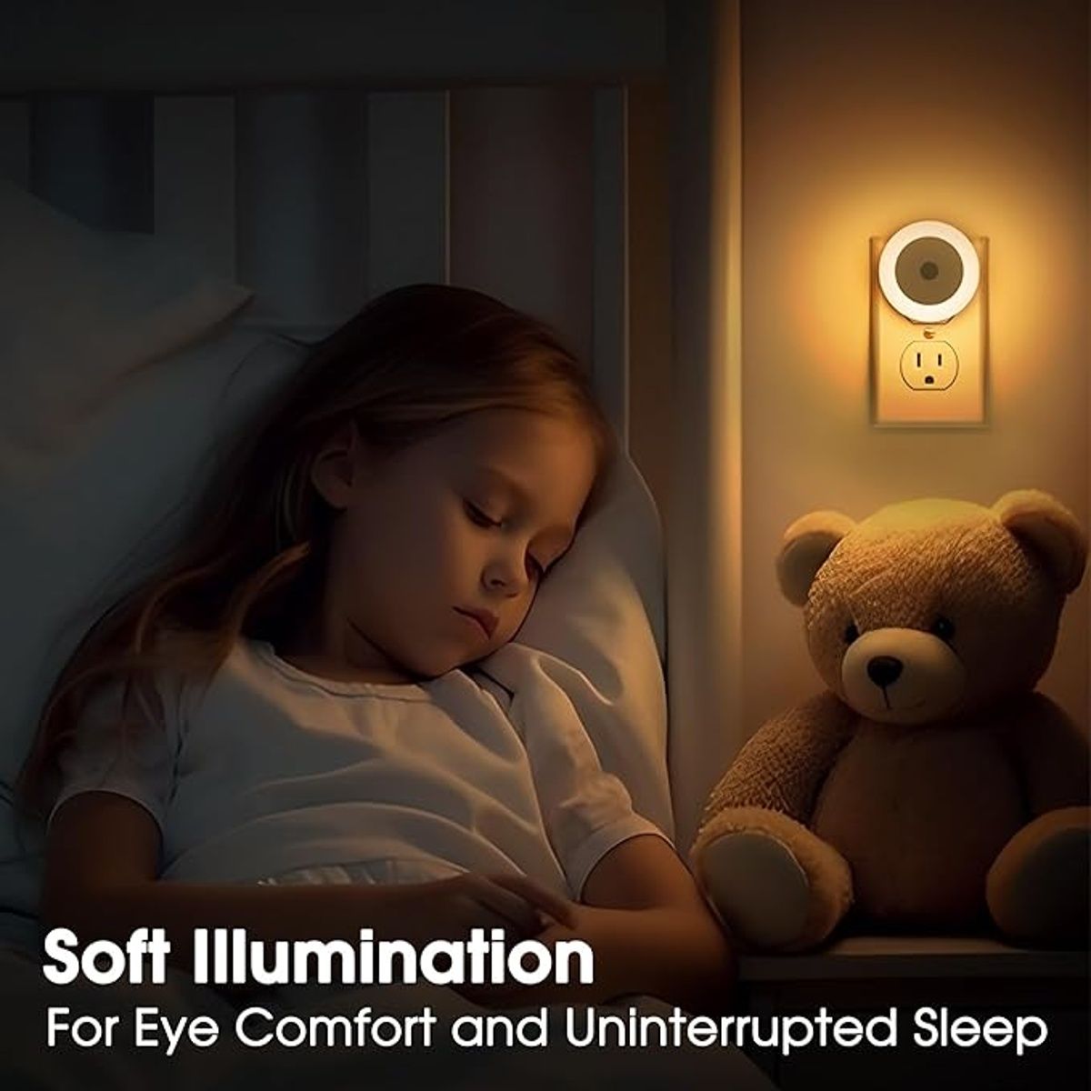 Hashwow Smart Round Led Night Light With Dusk To Dawn SenBAU
