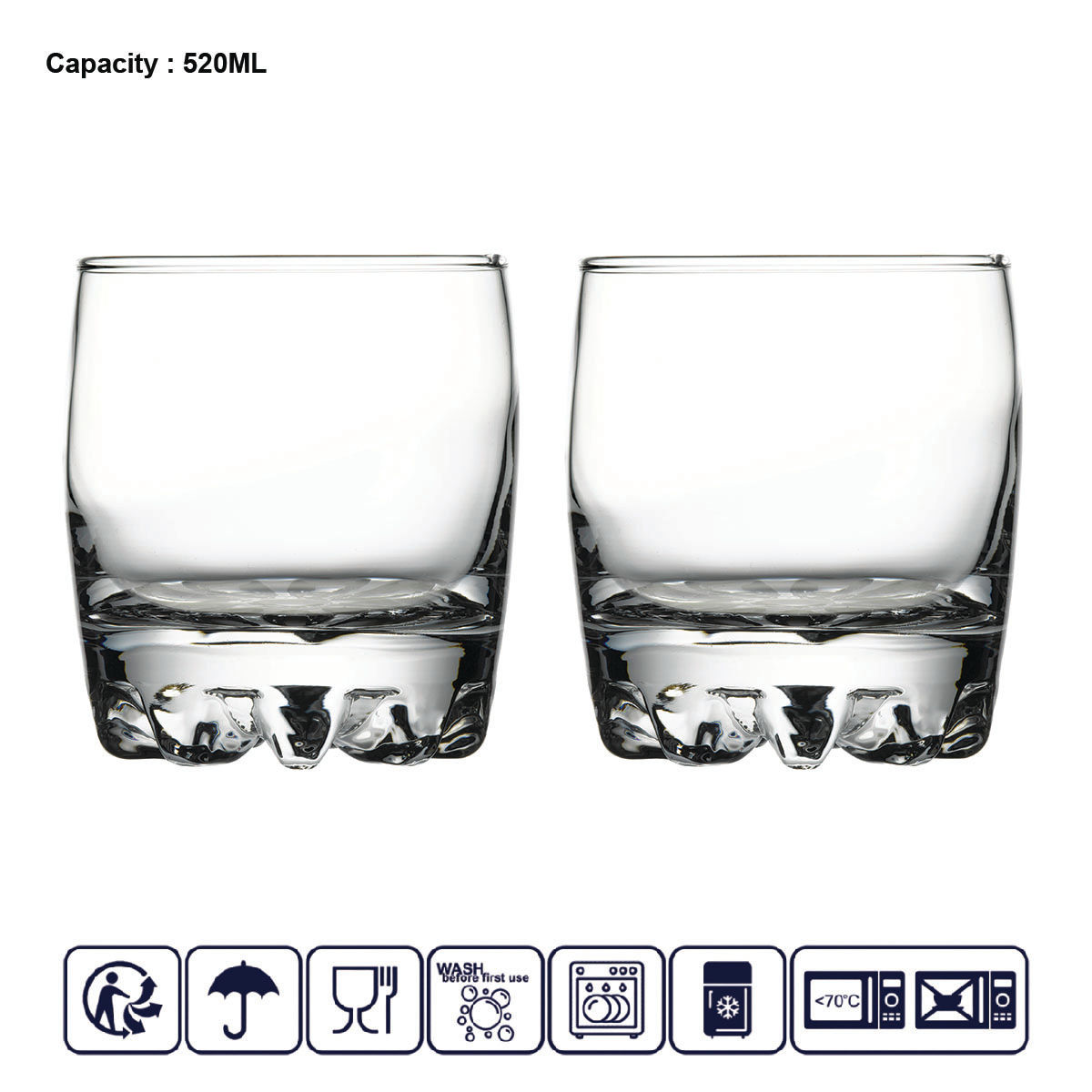 BAY6 Imported Whisky Glass Set - 315 ml | 2 pcs