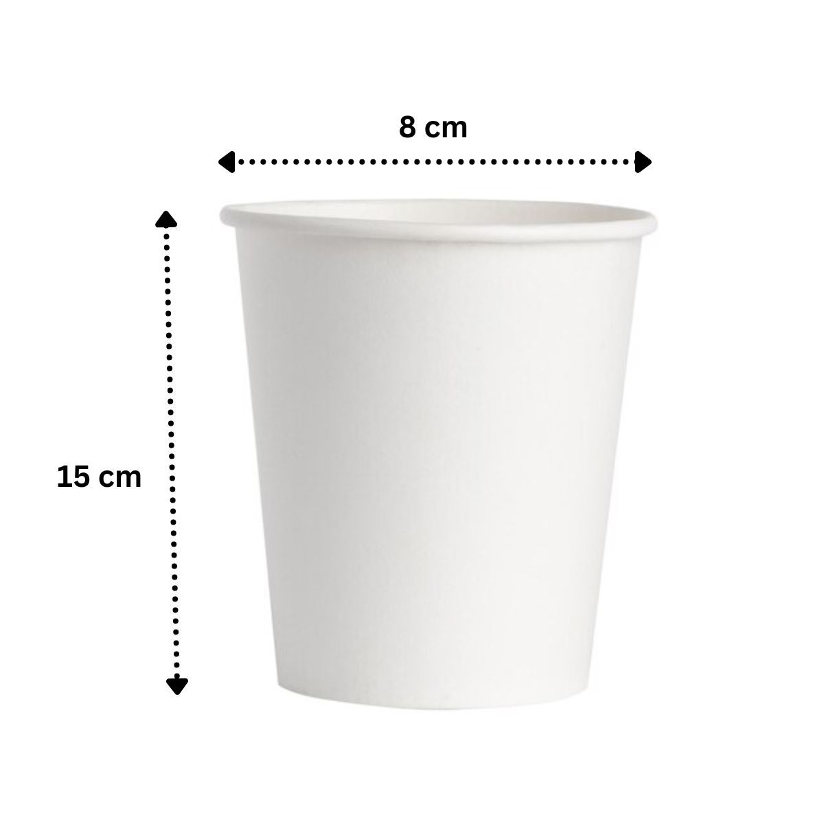 BAY6 White Paper Glass - 100 ml - Pack of 50