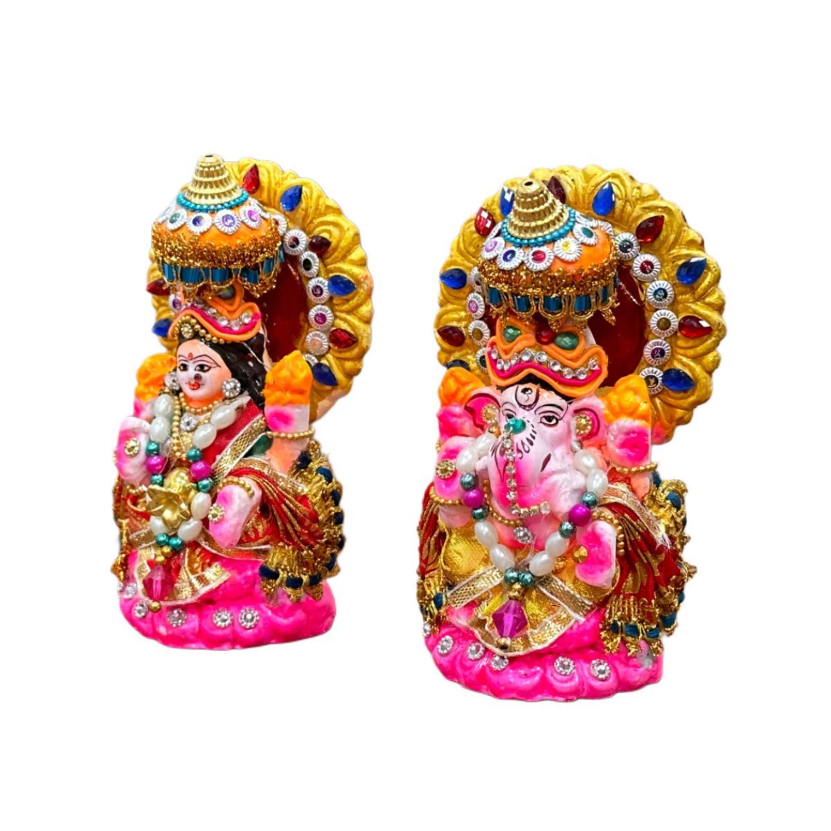 Diacraft Lakshmi Ganesh Idol - Diwali Puja | 4 Inch