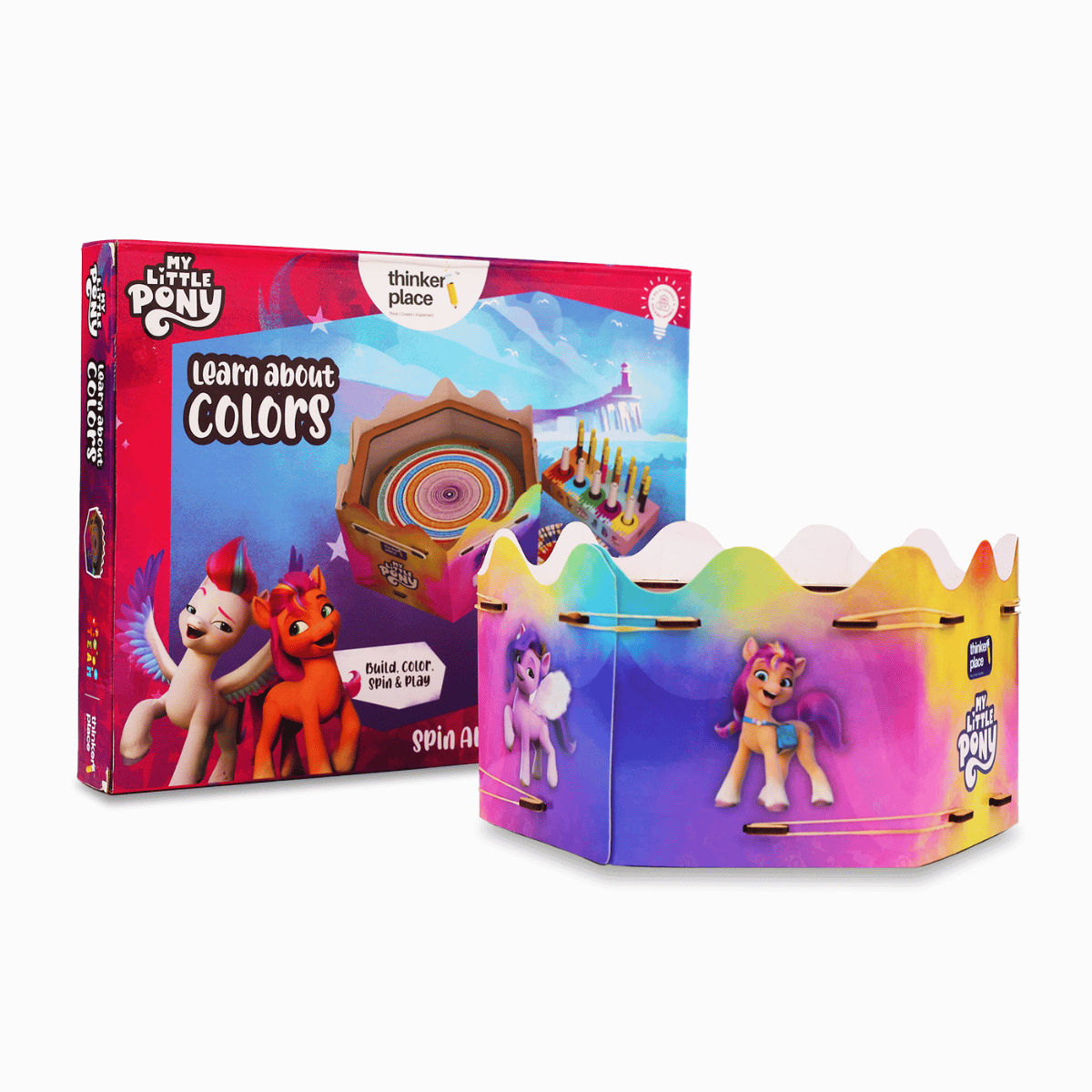 ThinkerPlace My Little Pony Spin Art Machine | Fun Learning with Spin Art & AR Experience (Age 5+)