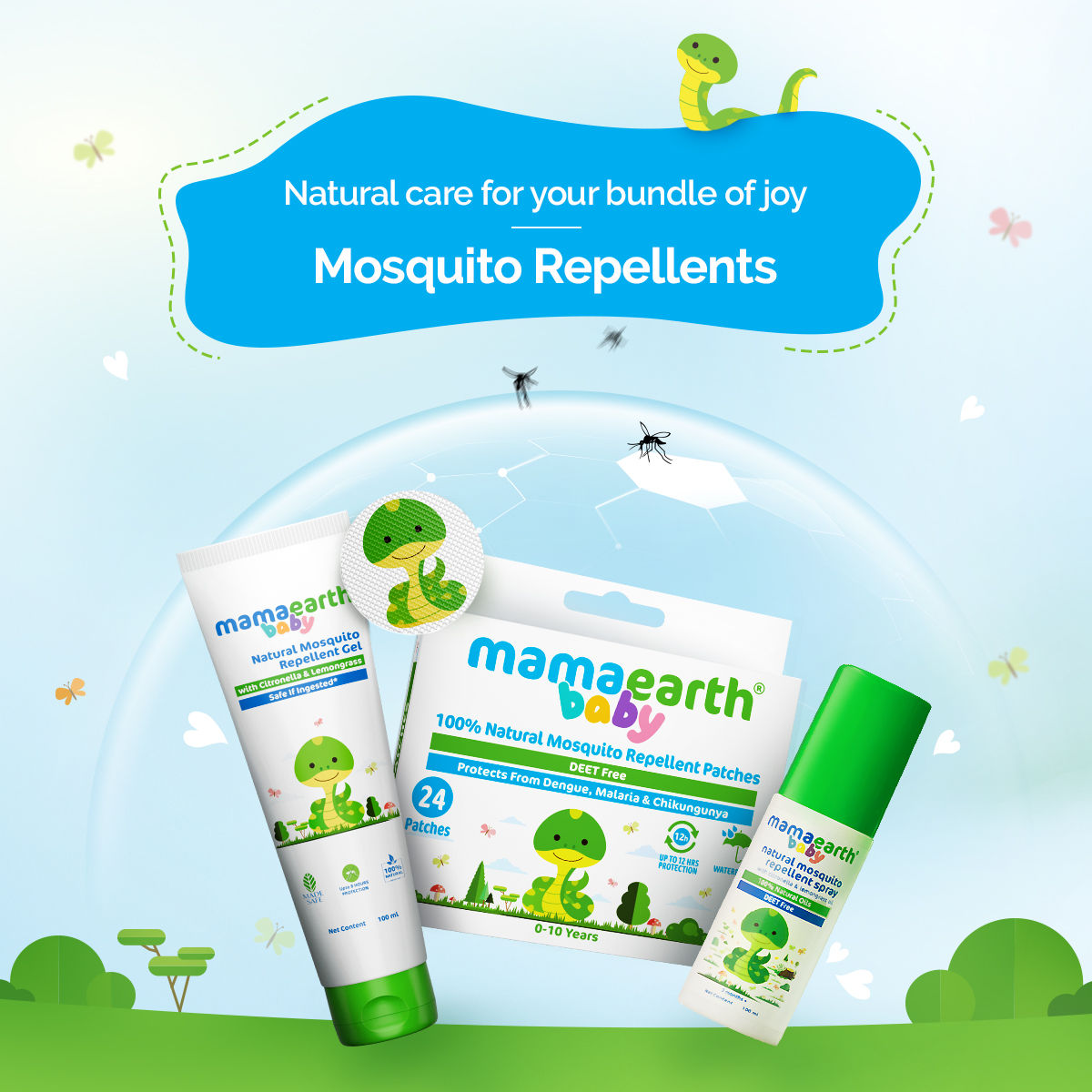 Mamaearth Natural Repellent Mosquito Patches For Babies With 12 Hour Protection