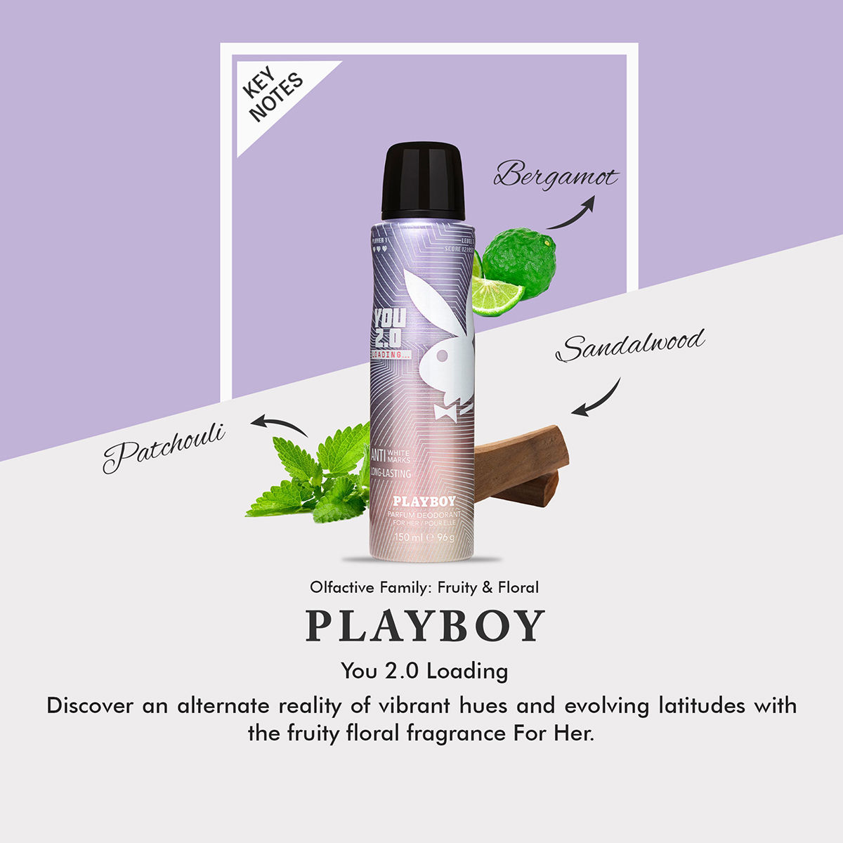 Playboy You 2.0 Loading Deodorant Spray For Her