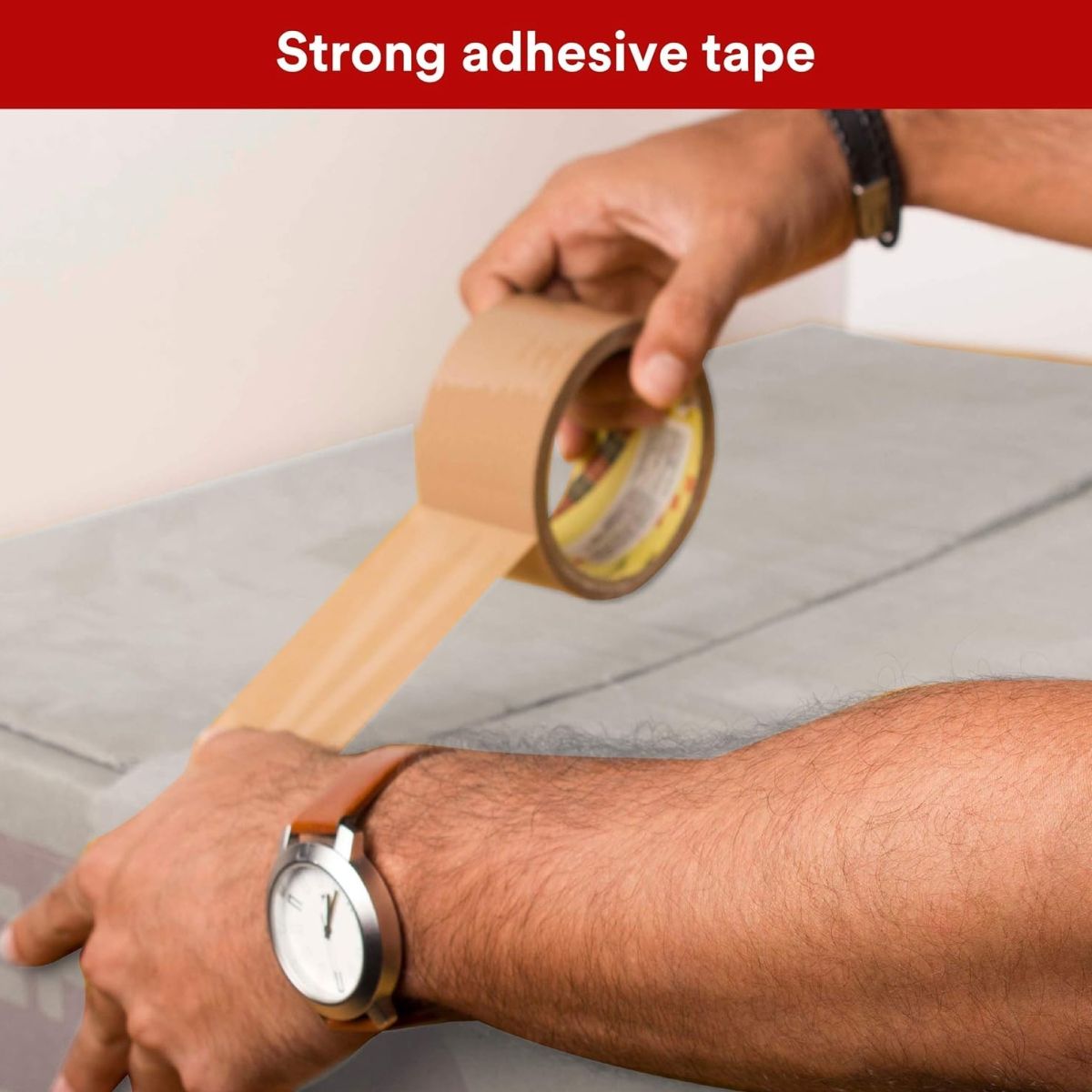 Scotch BOPP Packaging Tape - Polypropylene Tan Tape | 5 cm x 50 m 1 pc Combo