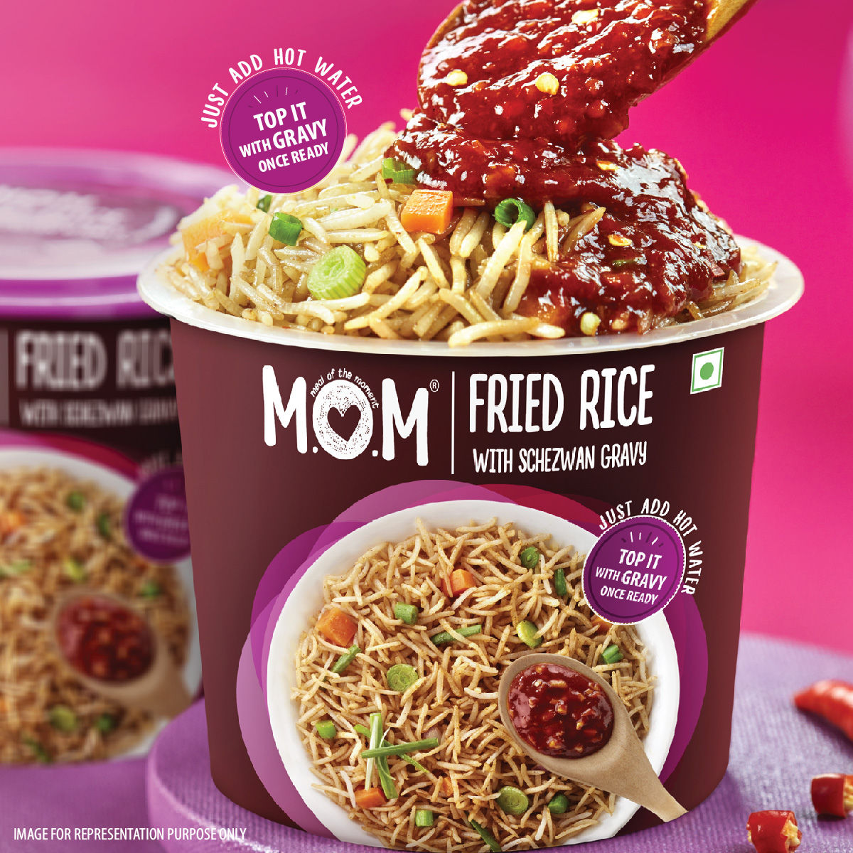 MOM Fried Rice with Schezwan Gravy