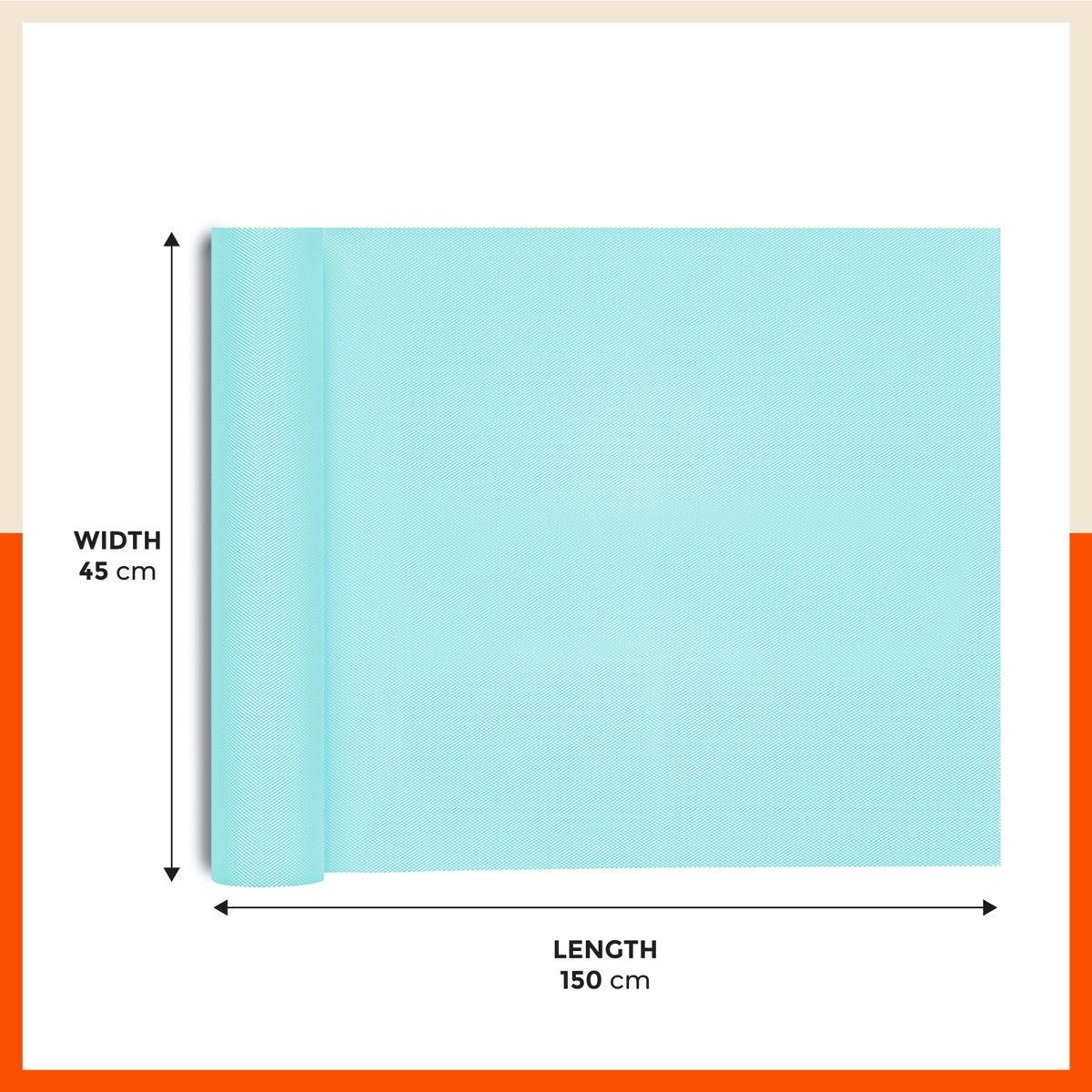 Bathla Shelf Liner | 45cm x 1.5 m | Multipurpose, Reusable, Washable, Temperature Resistant | Blue