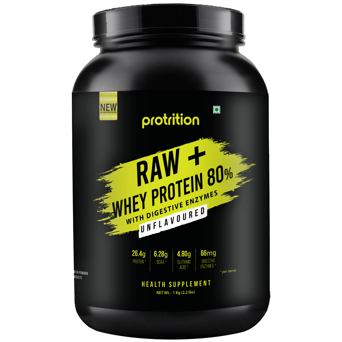 Protrition Raw + Whey Protein 80%, Unflavoured