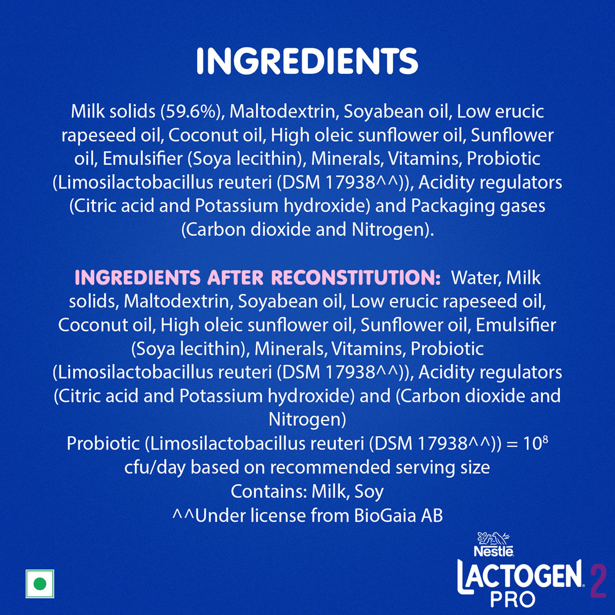 Nestle Lactogen Pro 2 | Follow-Up Formula With Probiotic