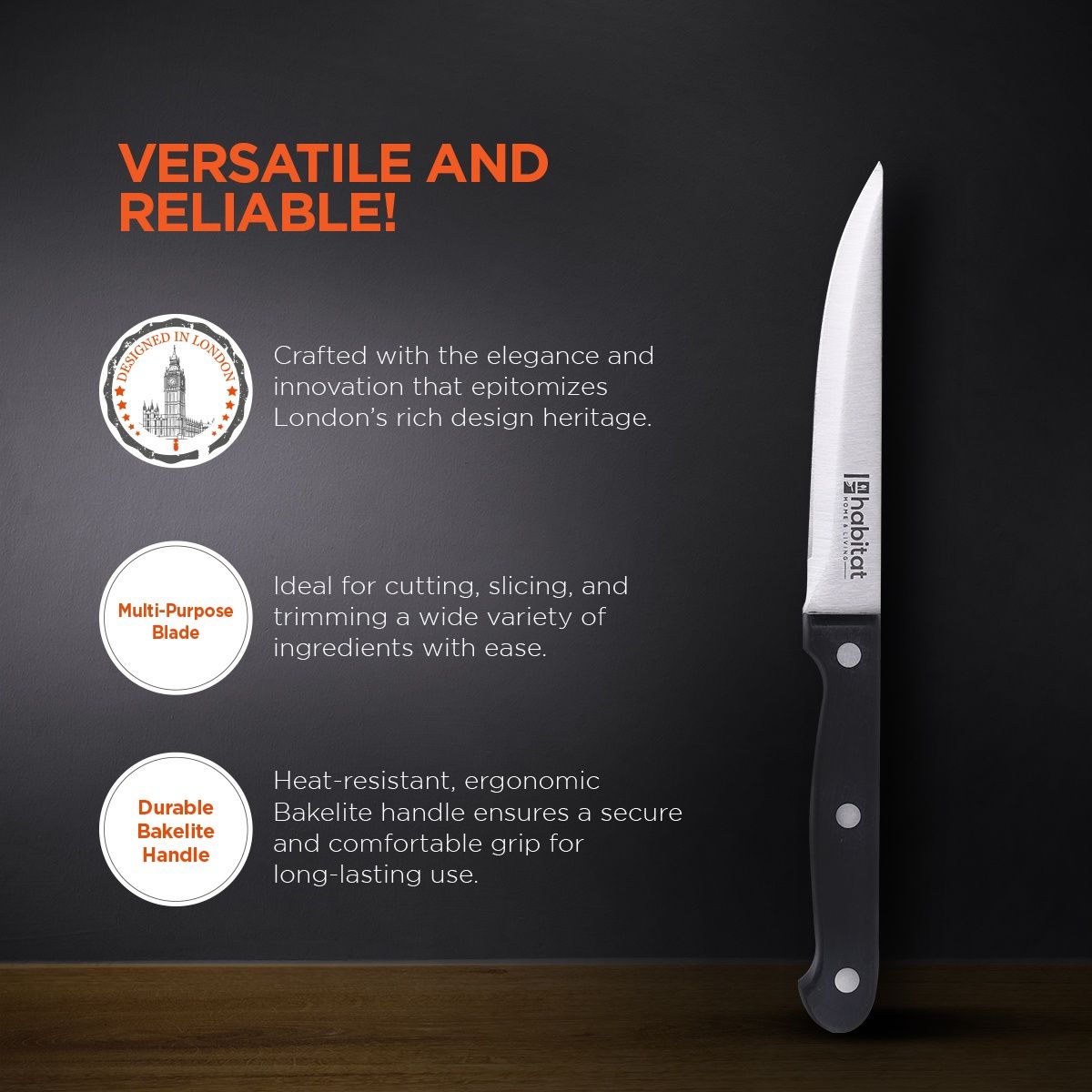 Habitat Professional Utility Knife With Ultra Razor-Sharp Blade With Precise Cutting