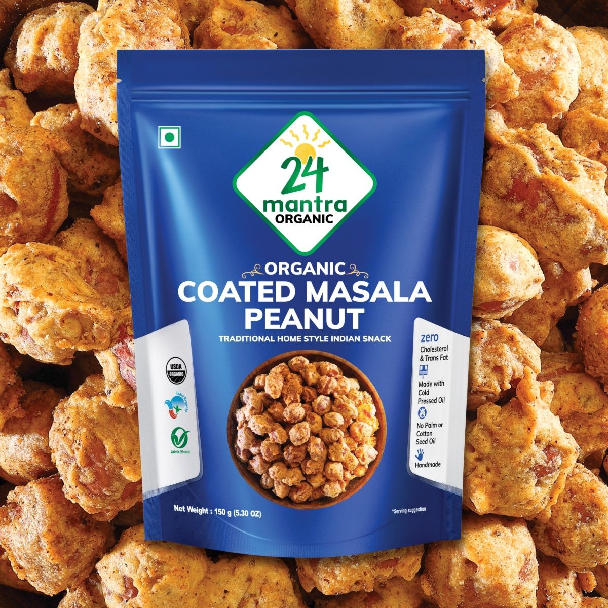 24 Mantra Organic Coated Masala Peanut