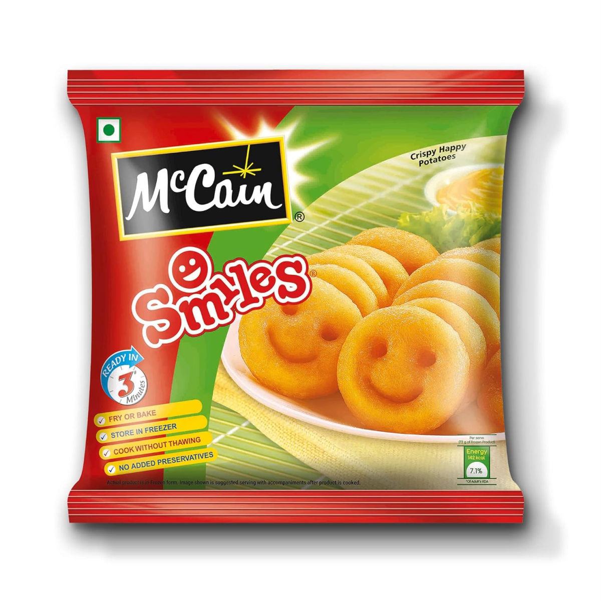 Mccain Smiles(415gms) & Tang Orange Instant Drink Mix(500gms) Combo