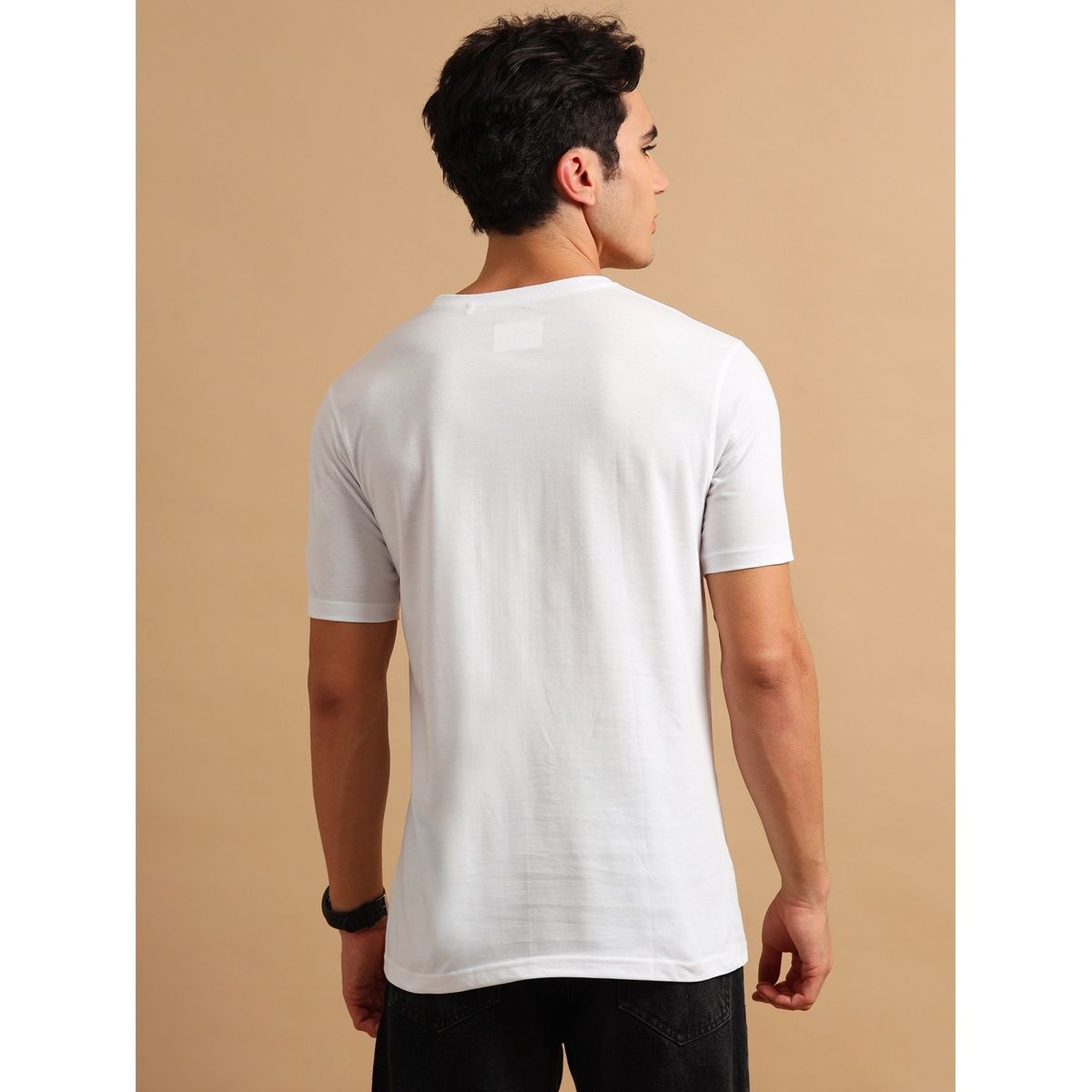 Bushirt Men's Solid T-shirt | White - M