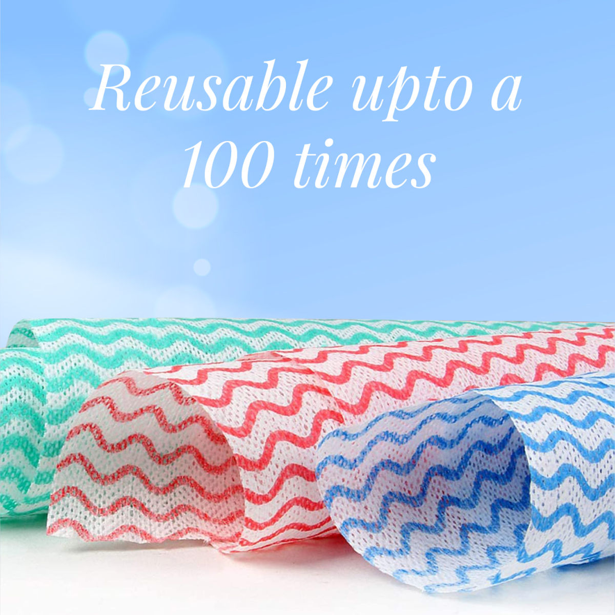 Origami Non Woven Reusable Kitchen Towel Roll | 80 Pulls Per Roll - Assorted