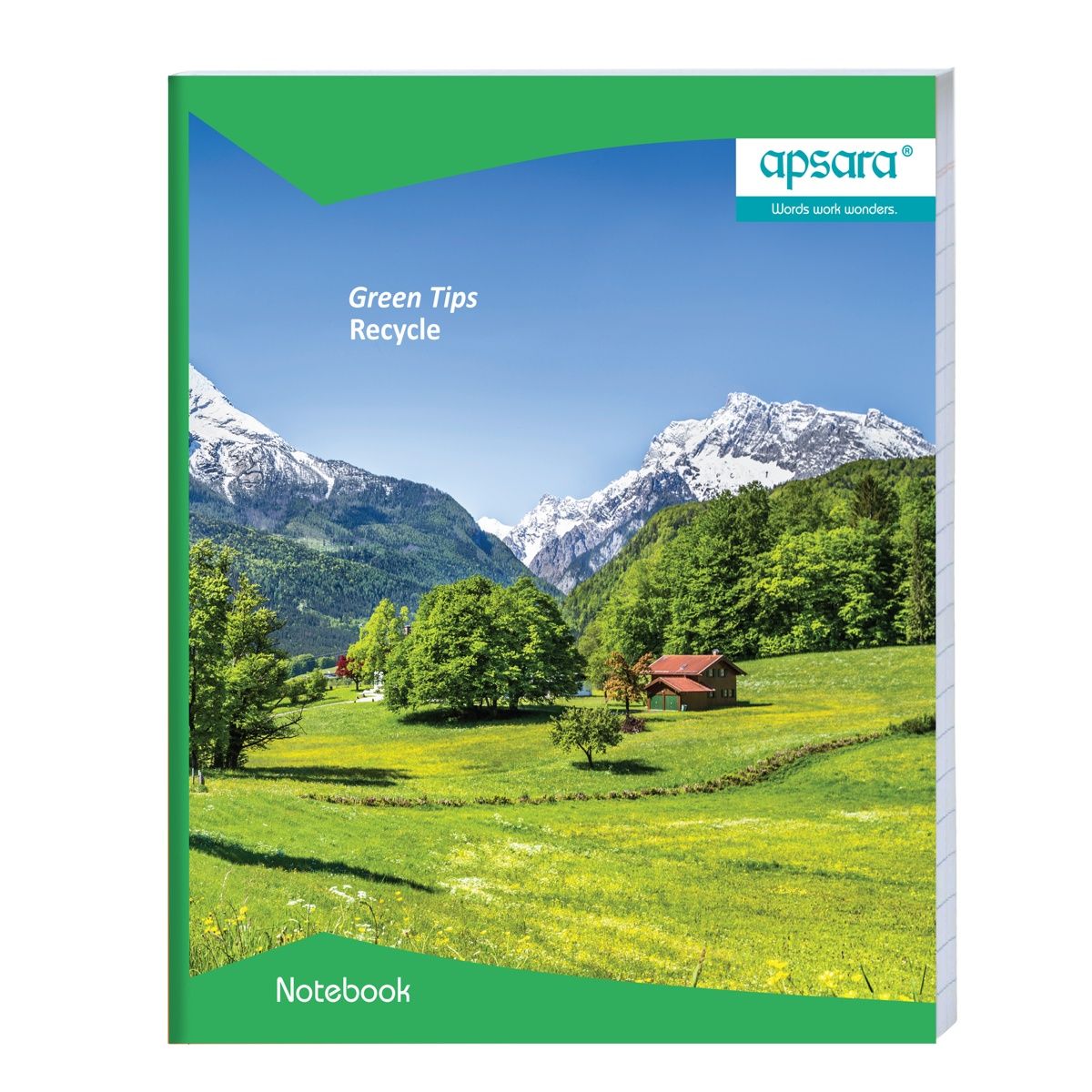 Apsara Small Size Softbound Notebook | Assorted | 19 Cm x 15.5 Cm | 92 Pages
