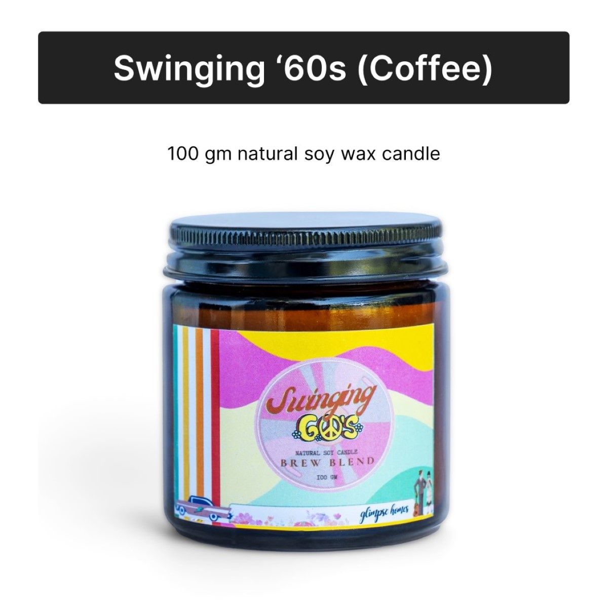 Classic Mocha and Rose Oud Glass Jar Candles | Rakhi Gift for Brother & Sister