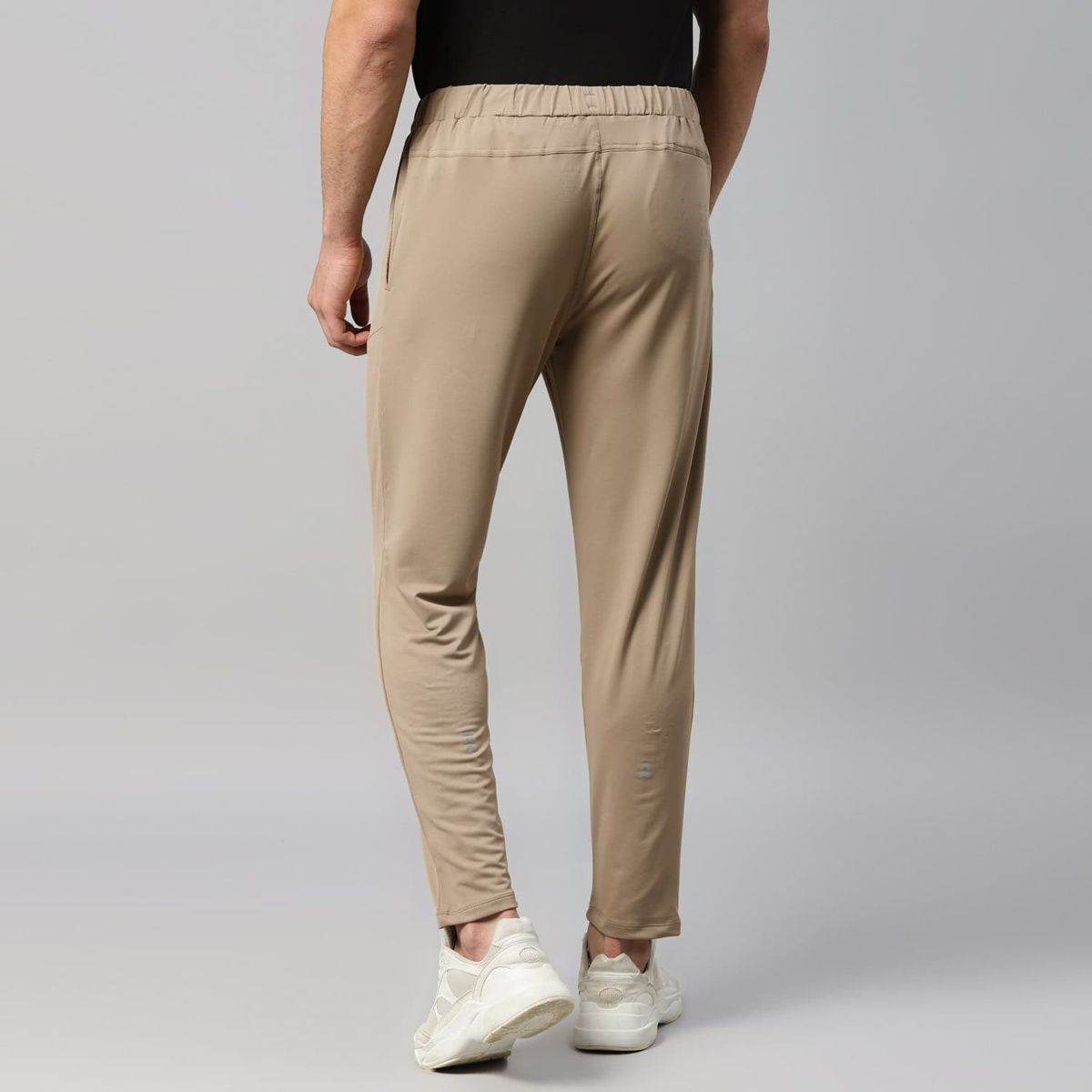 Dida Men's Sports Track Pant Regular Comfortable Stretchable Dry-Fit | Beige - M