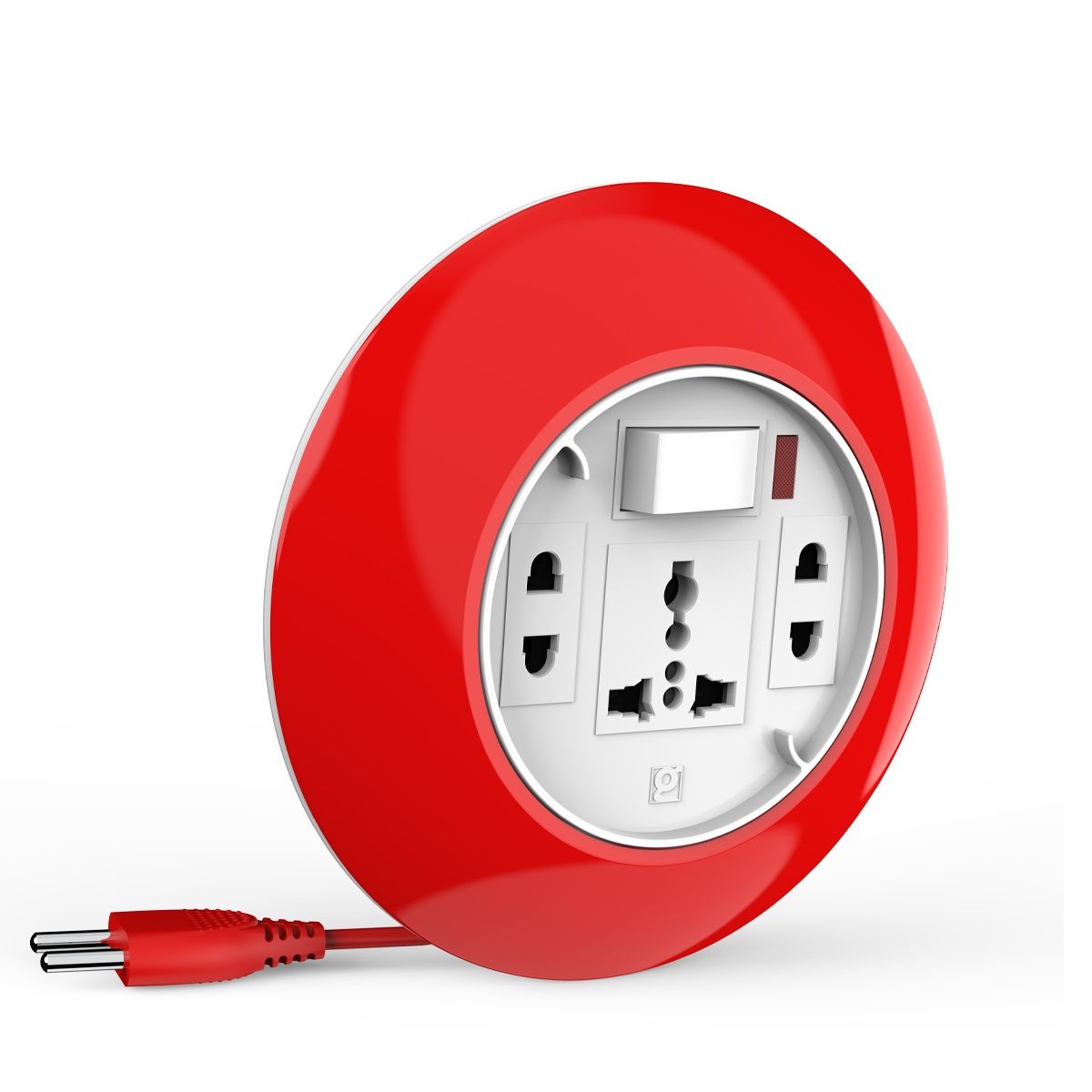 Goldmedal -Dial 2 Pin Plug 5-Meter Extension Cord (White) |Universal Socket & 2-Pin Sockets | Master Switch with Indicator | Ultra-Smooth Rotation |Extension Board for Home & Office|-Pack of 1