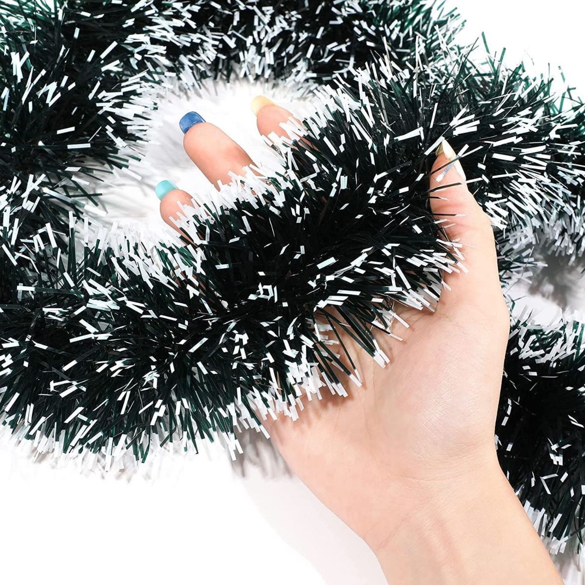TREE Decor GARLAND SNOW GREEN (Pack of 2)