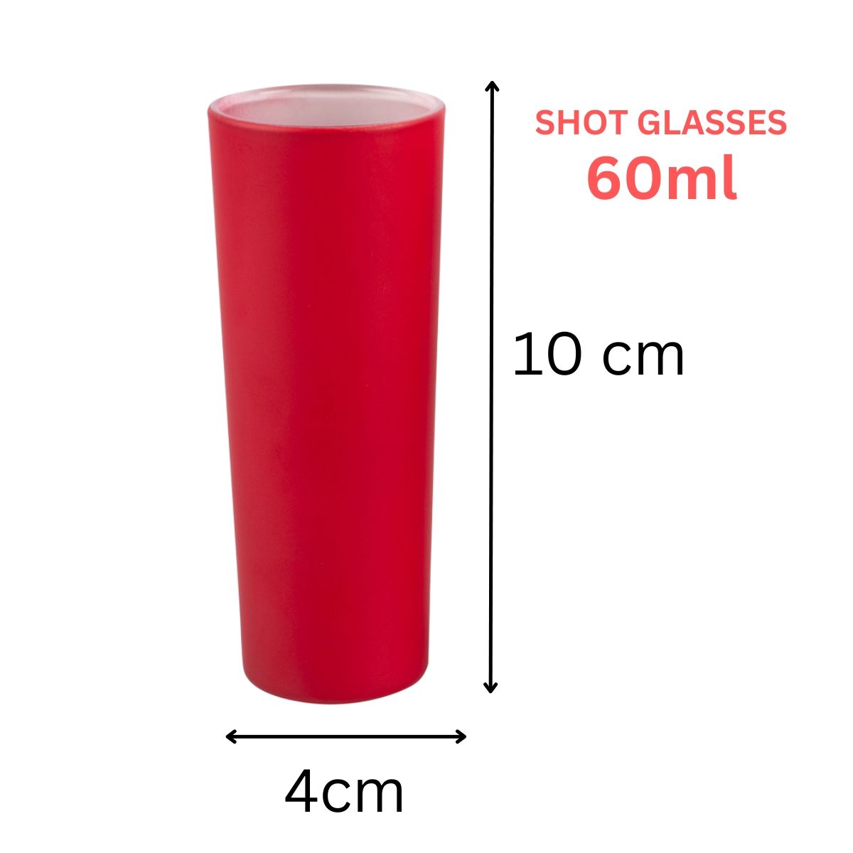 Bar Box Bright Red Tequila Shot Glasses (Set of 2)